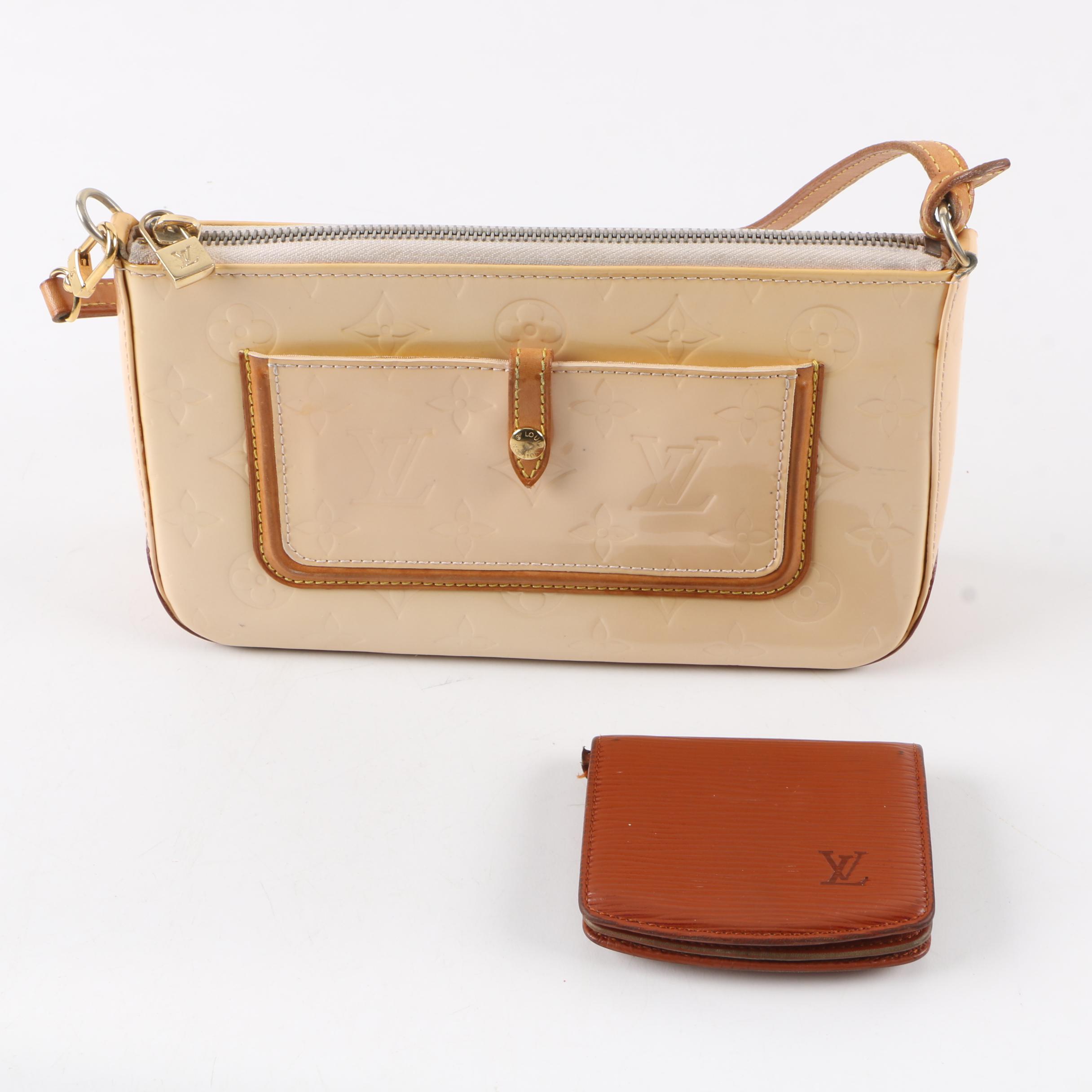 Louis Vuitton Mallory Square Vernis Pochette and Epi Leather Wallet