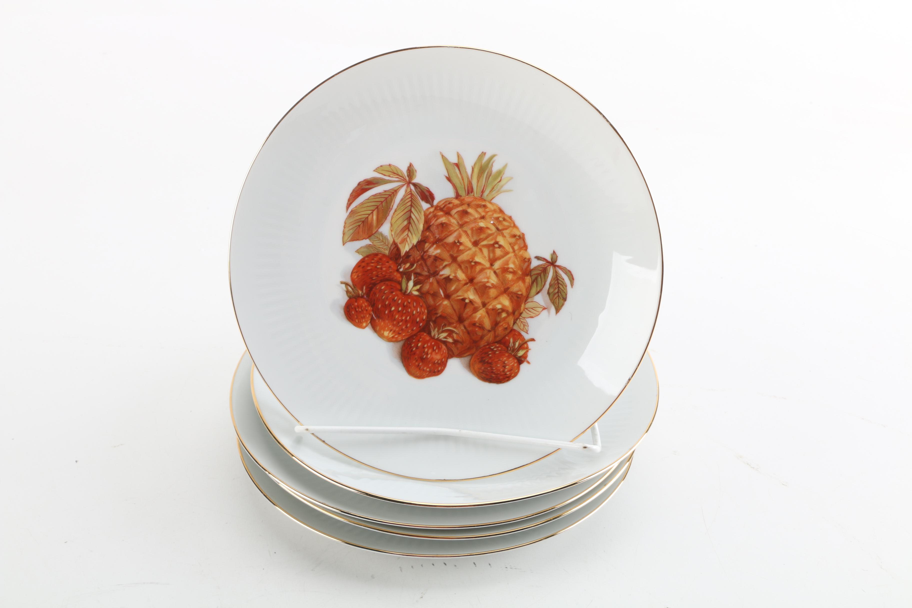 Vintage Bareuther & Co. Fruit Patterned Dinnerware c. 1959