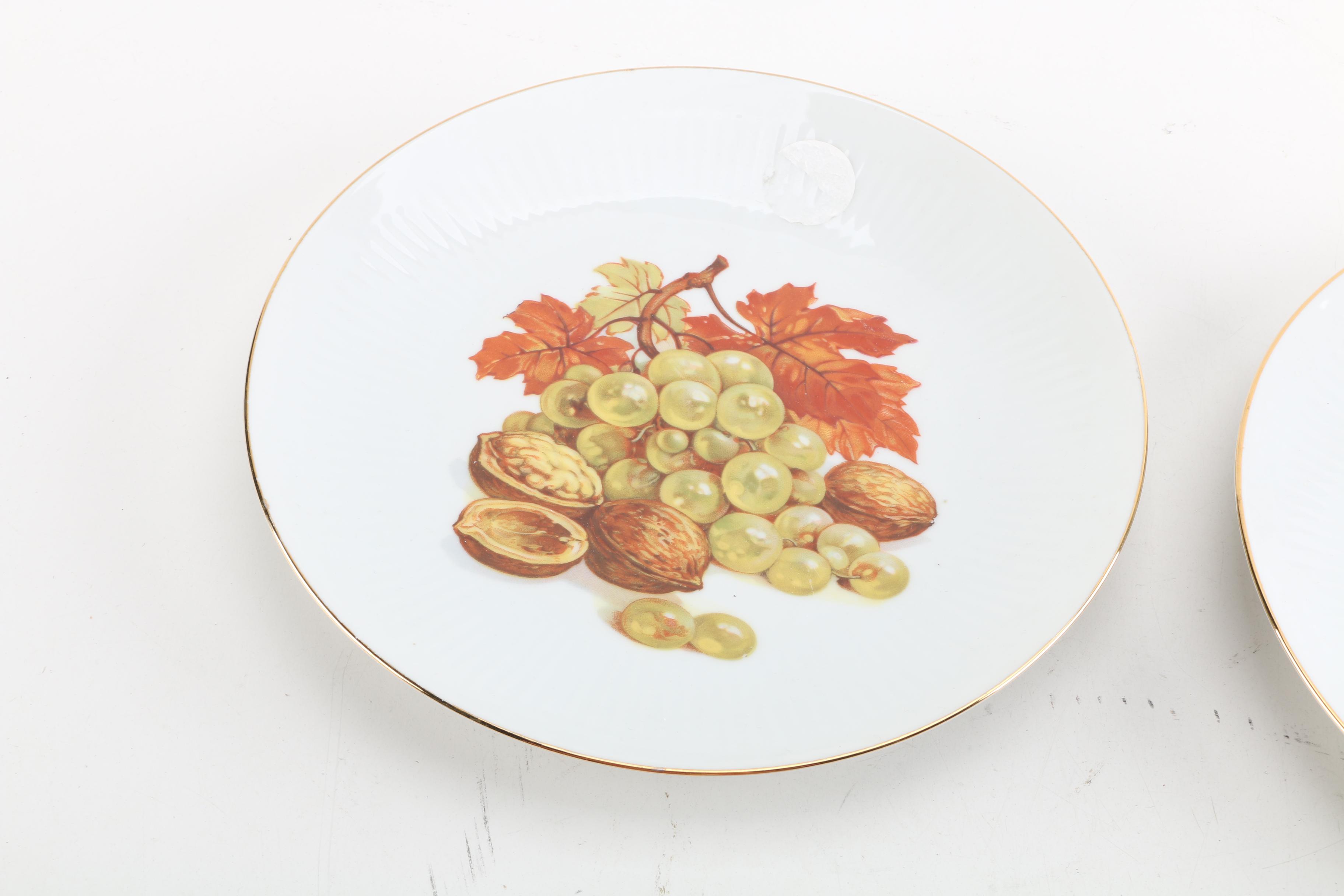 Vintage Bareuther & Co. Fruit Patterned Dinnerware c. 1959