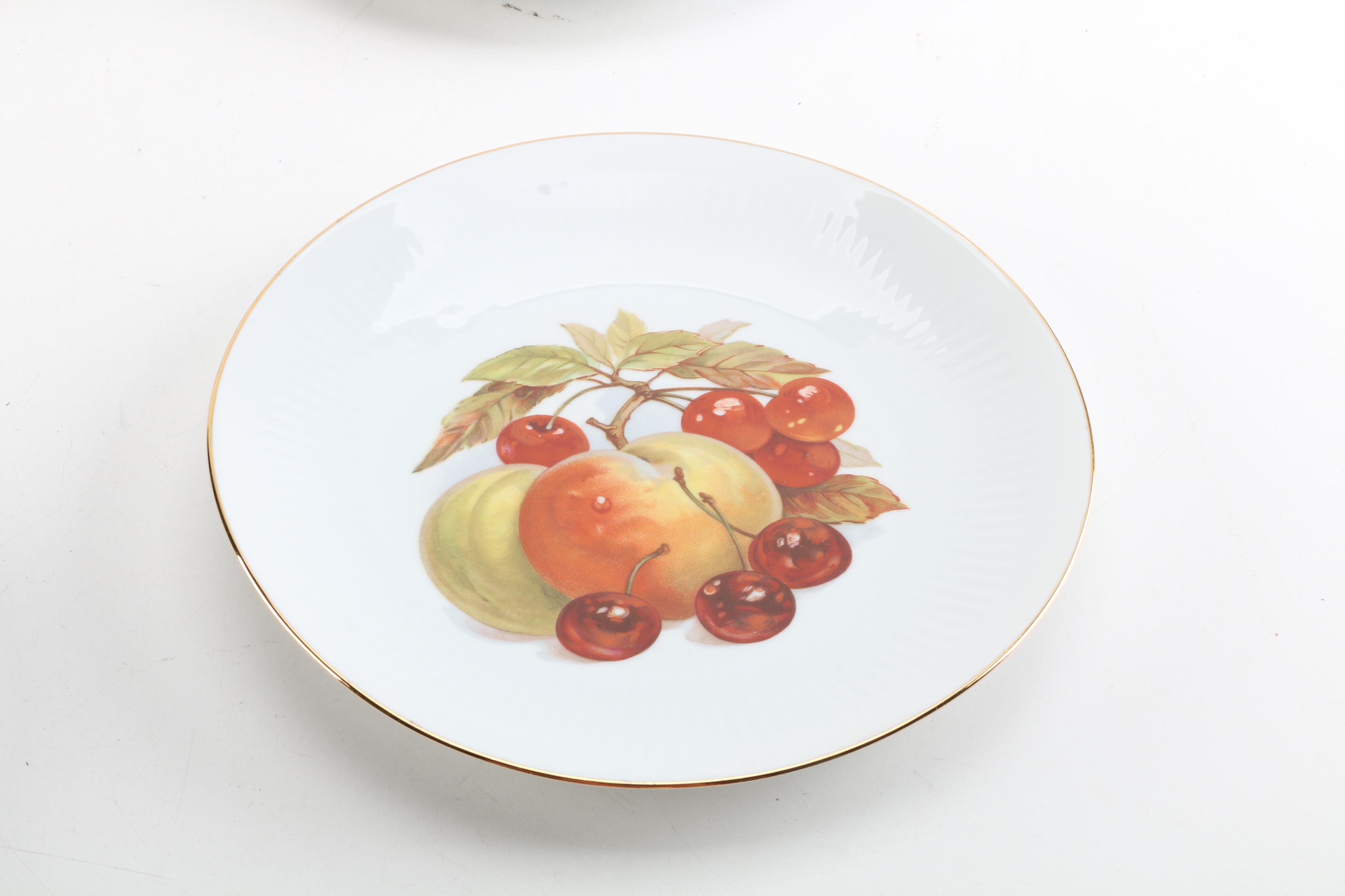 Vintage Bareuther & Co. Fruit Patterned Dinnerware c. 1959