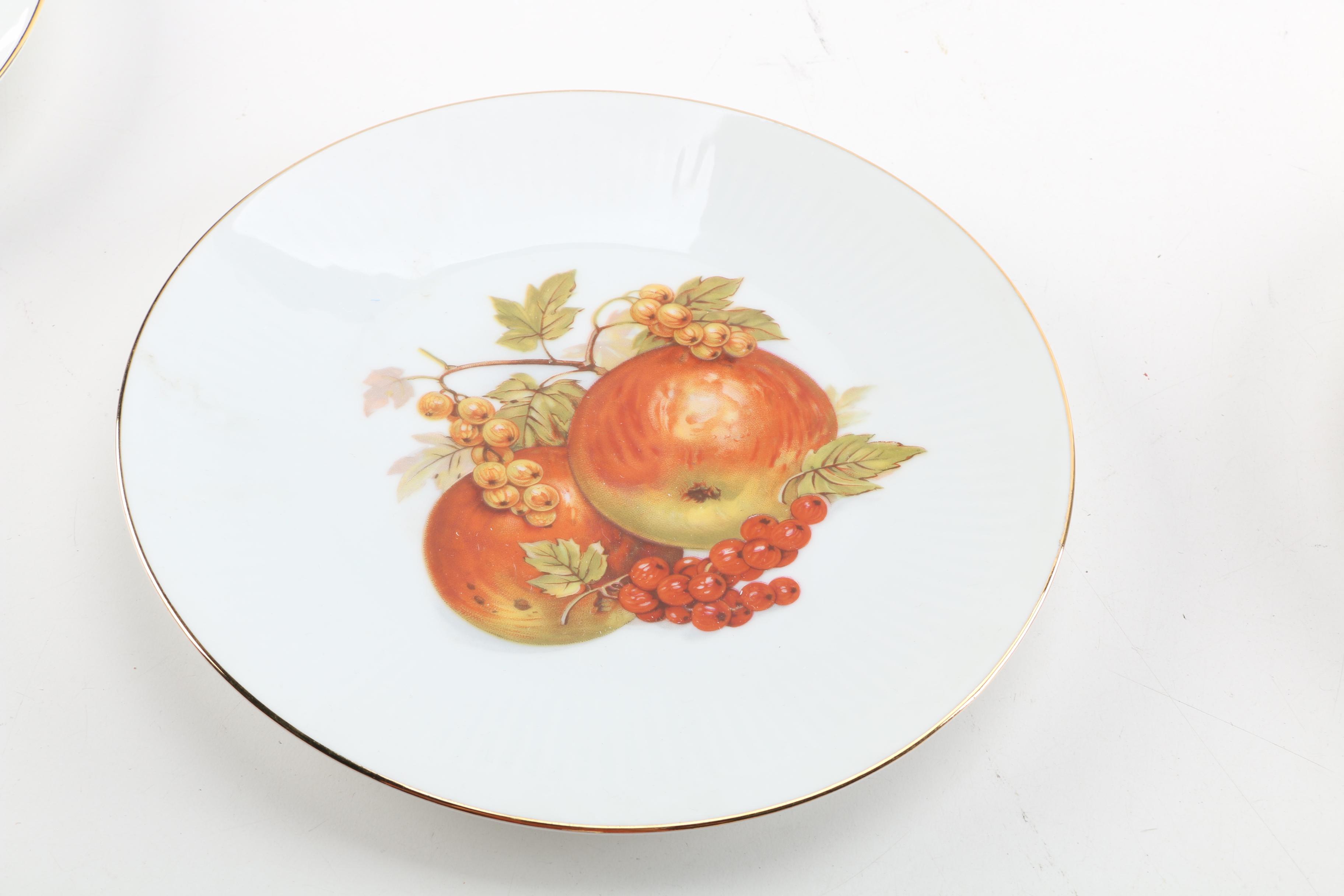 Vintage Bareuther & Co. Fruit Patterned Dinnerware c. 1959