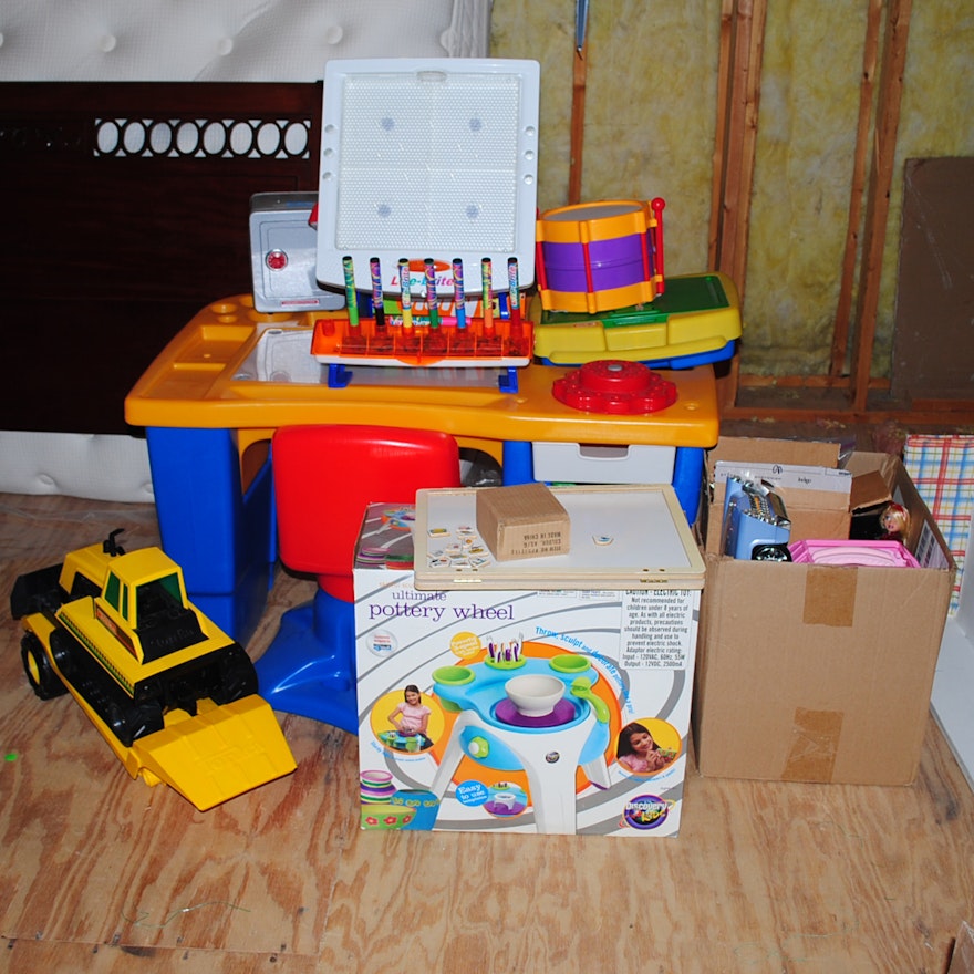 Little Tikes Art Table and Other Toys