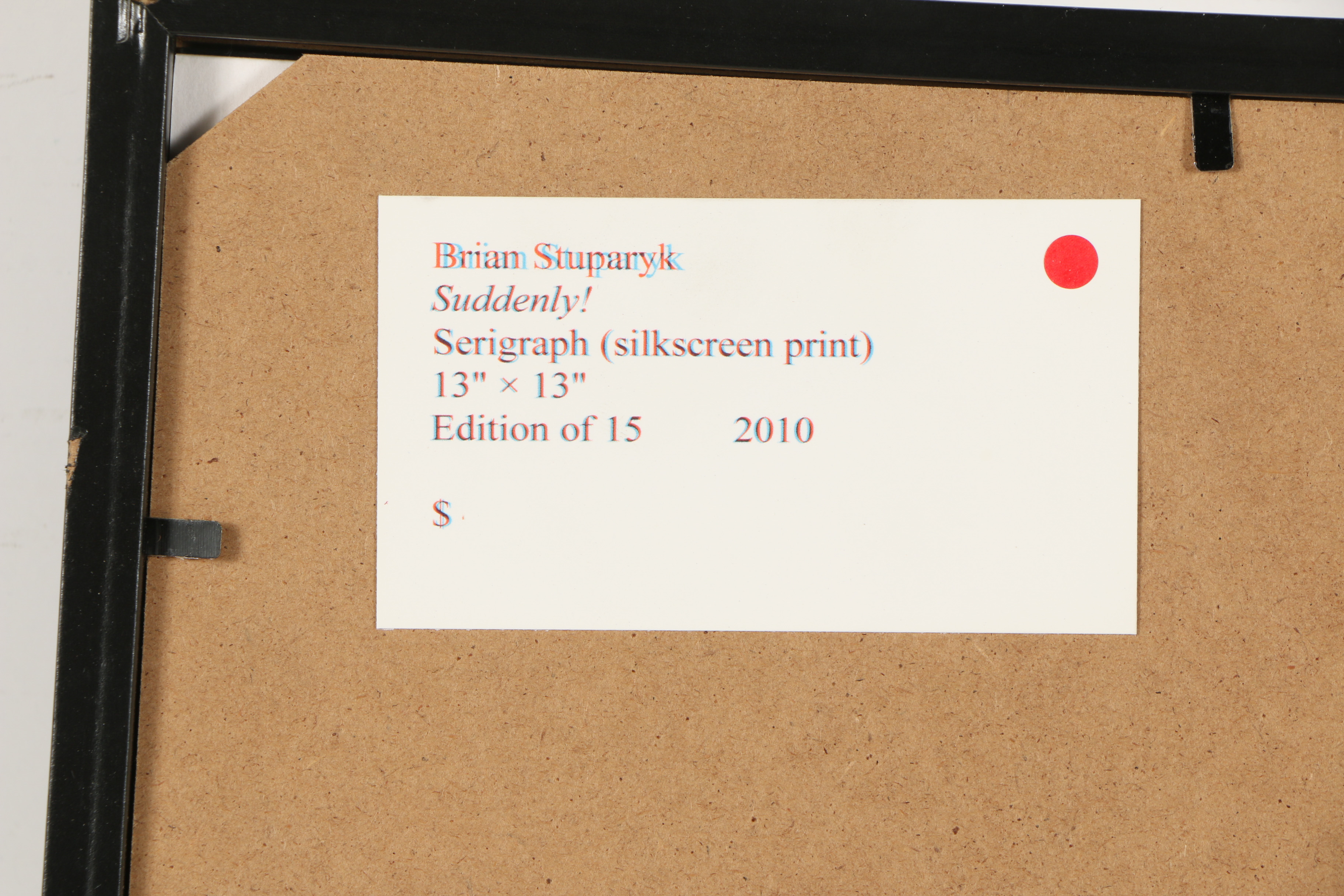 Brian Stuparyk Serigraph "Suddenly..."