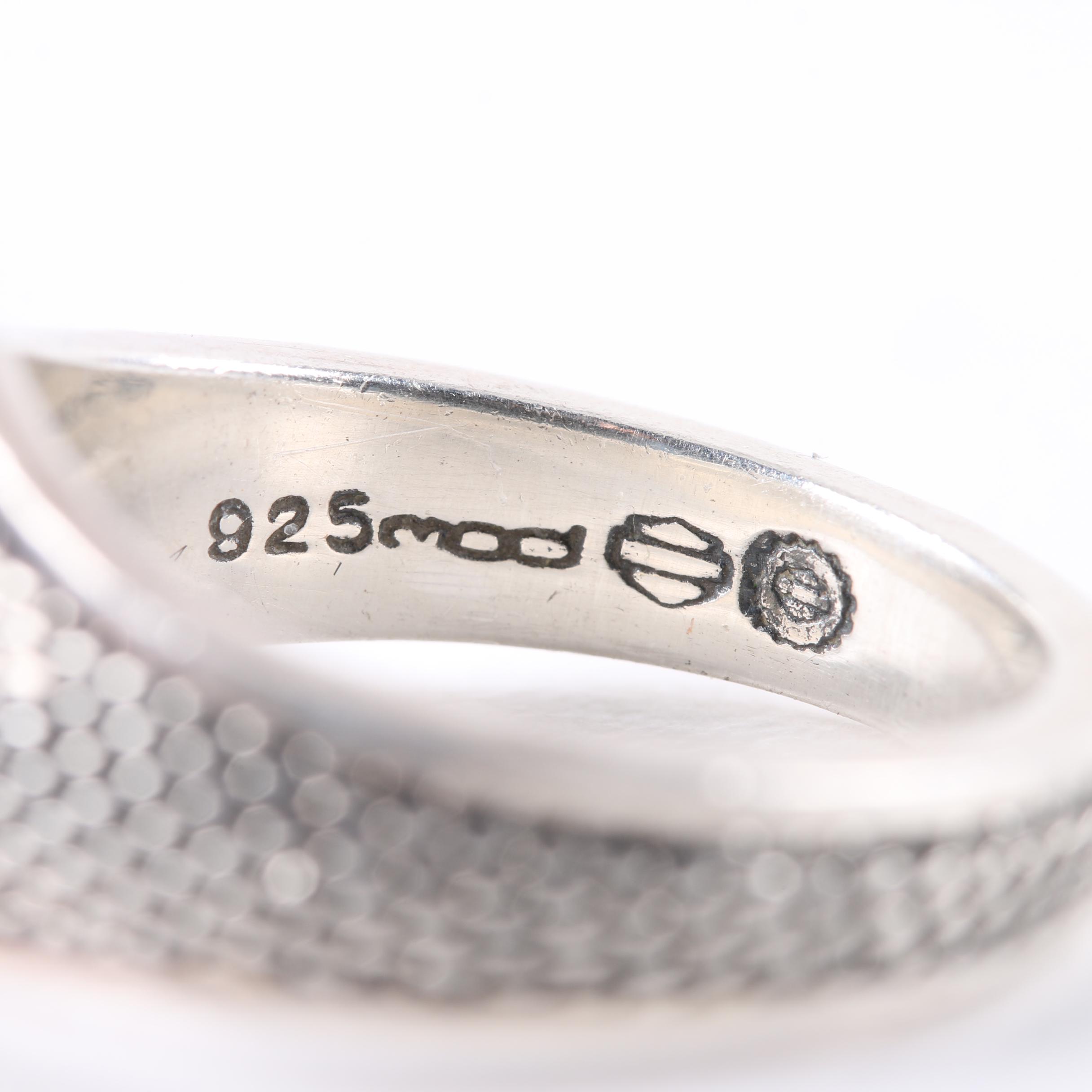 Sterling Silver Agate Jewelry Featuring Harley Davidson Ring and Bolo Ties