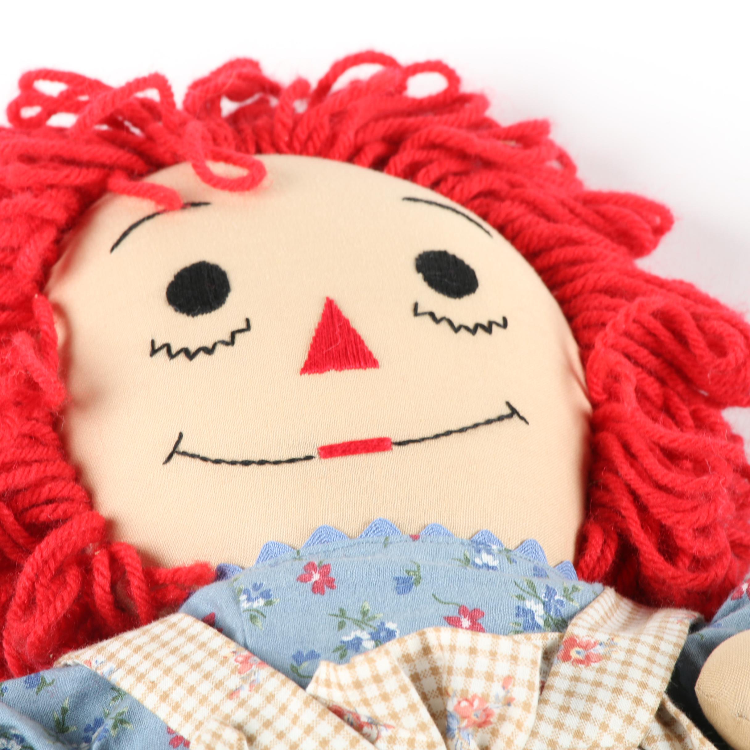 Vintage "Raggedy Anne" and "Andy" Cloth Dolls