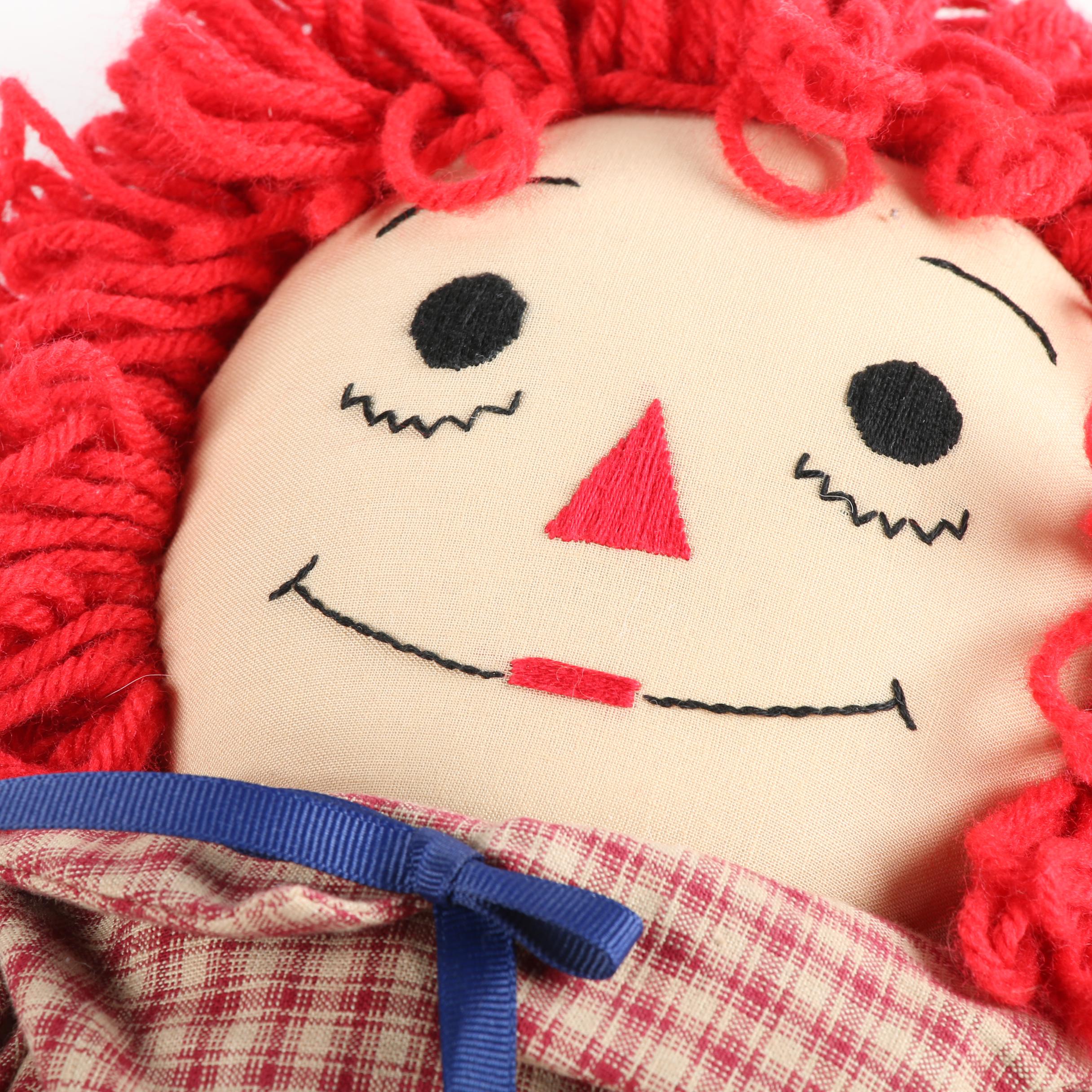 Vintage "Raggedy Anne" and "Andy" Cloth Dolls