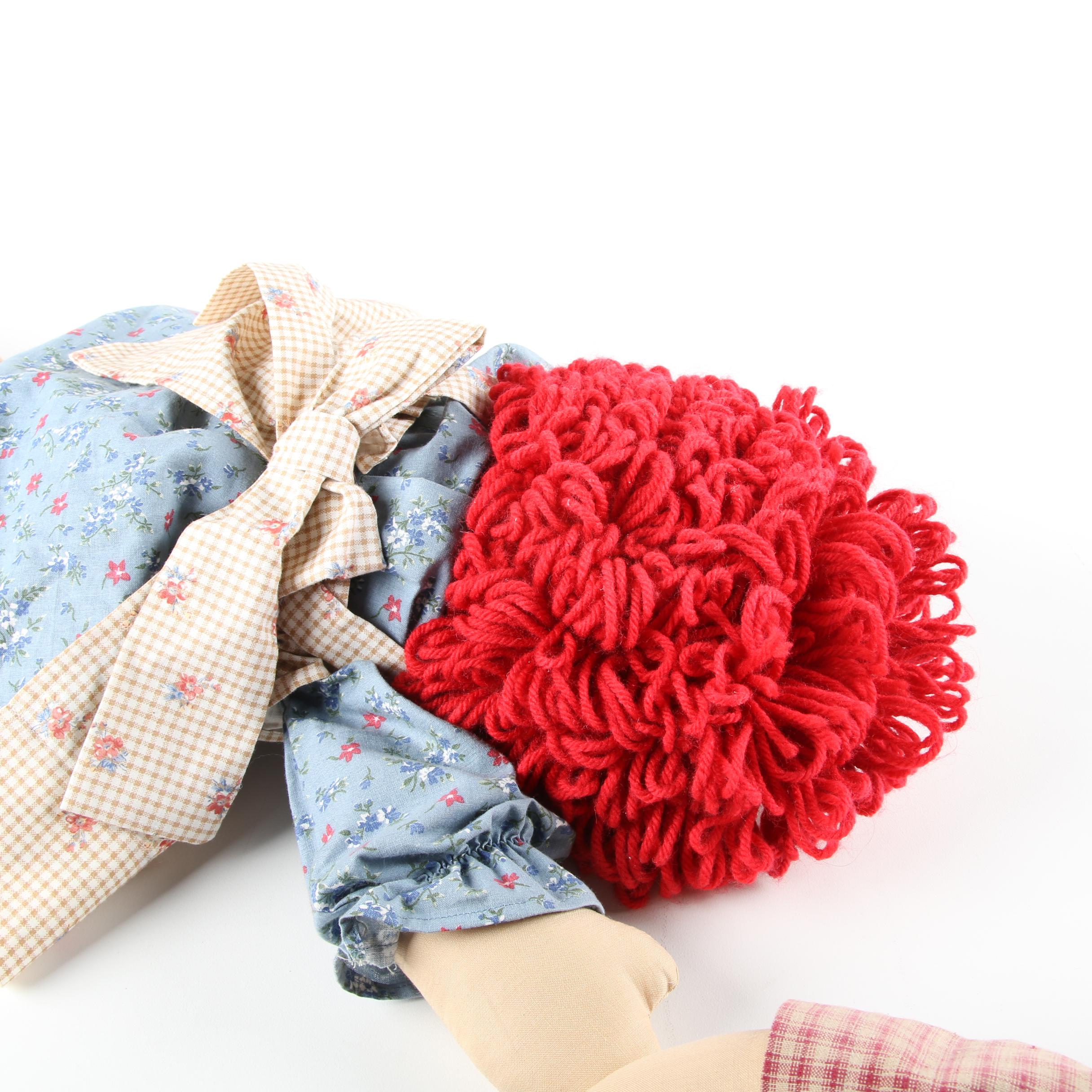 Vintage "Raggedy Anne" and "Andy" Cloth Dolls