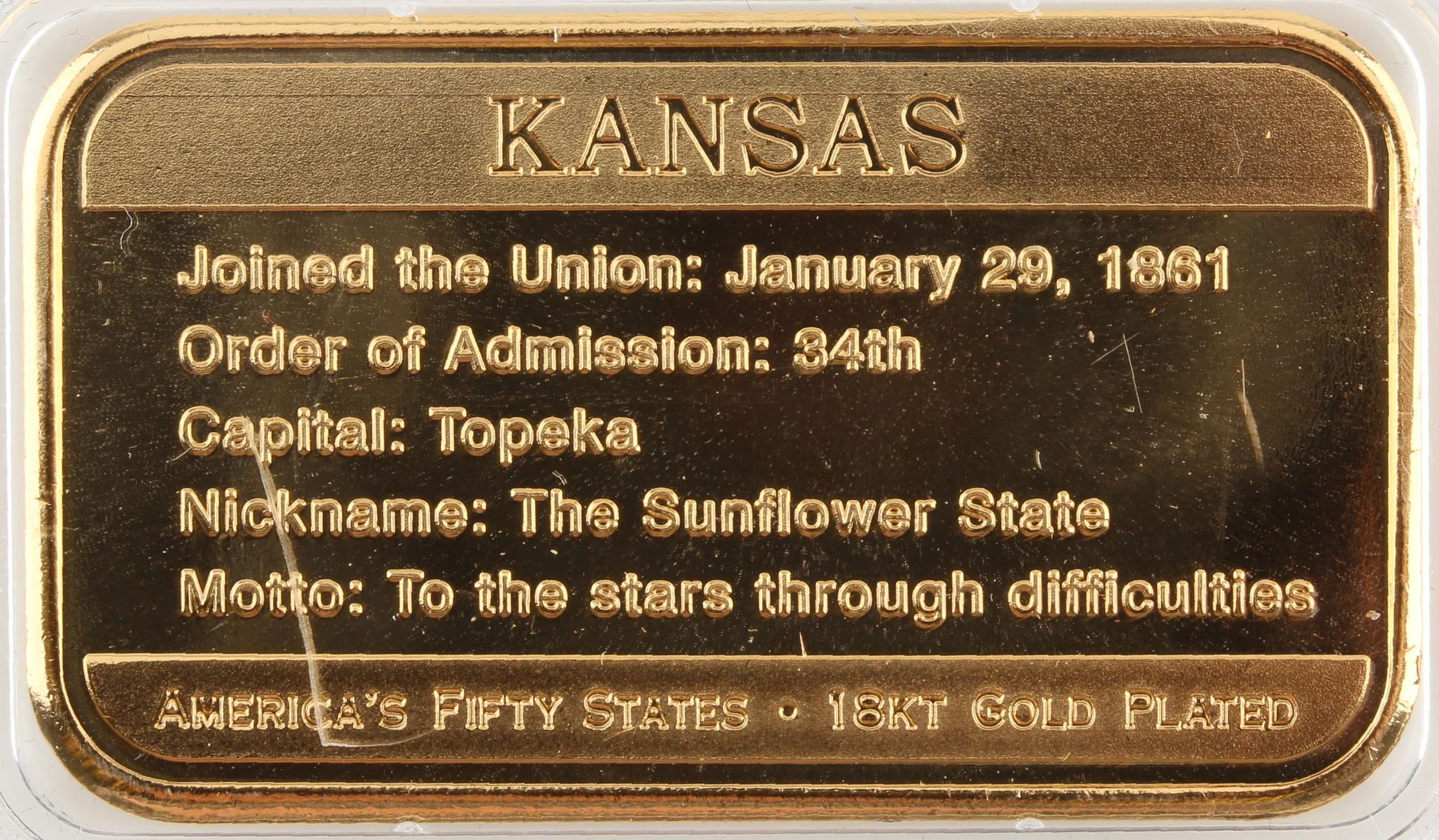 "America's Fifty States Gold-Plated Ingots" Set