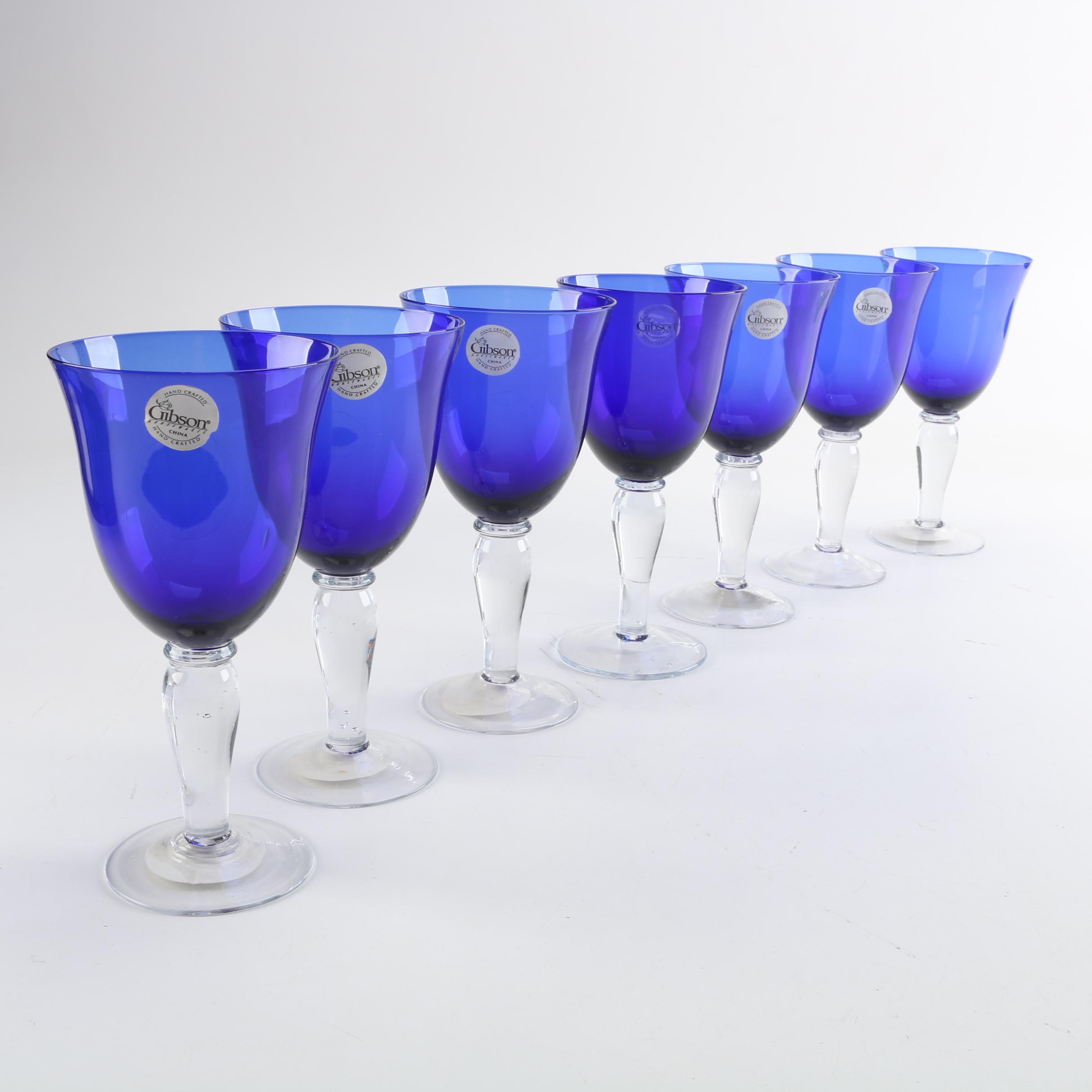 Gibson "Colonial Cobalt" Goblets