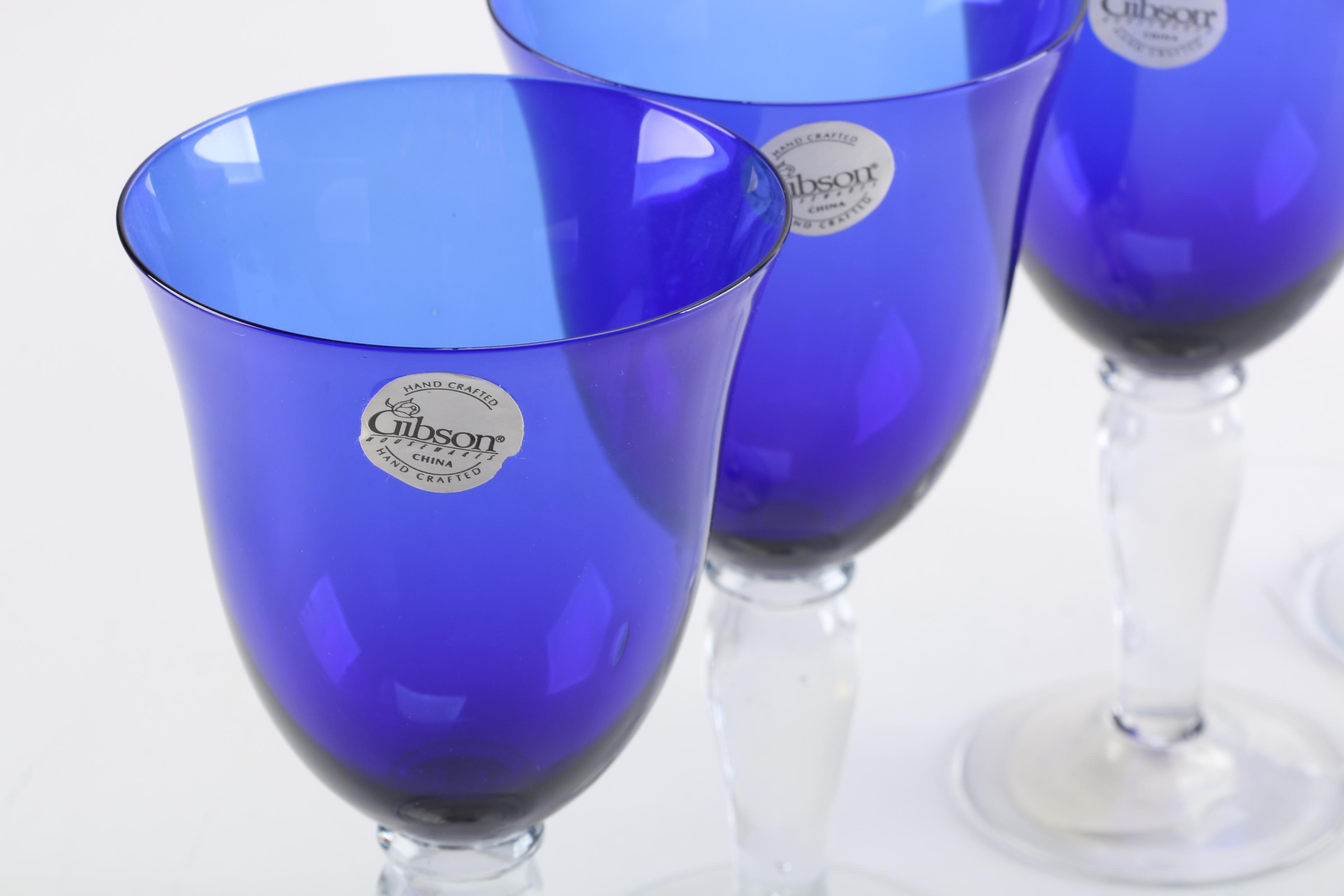 Gibson "Colonial Cobalt" Goblets