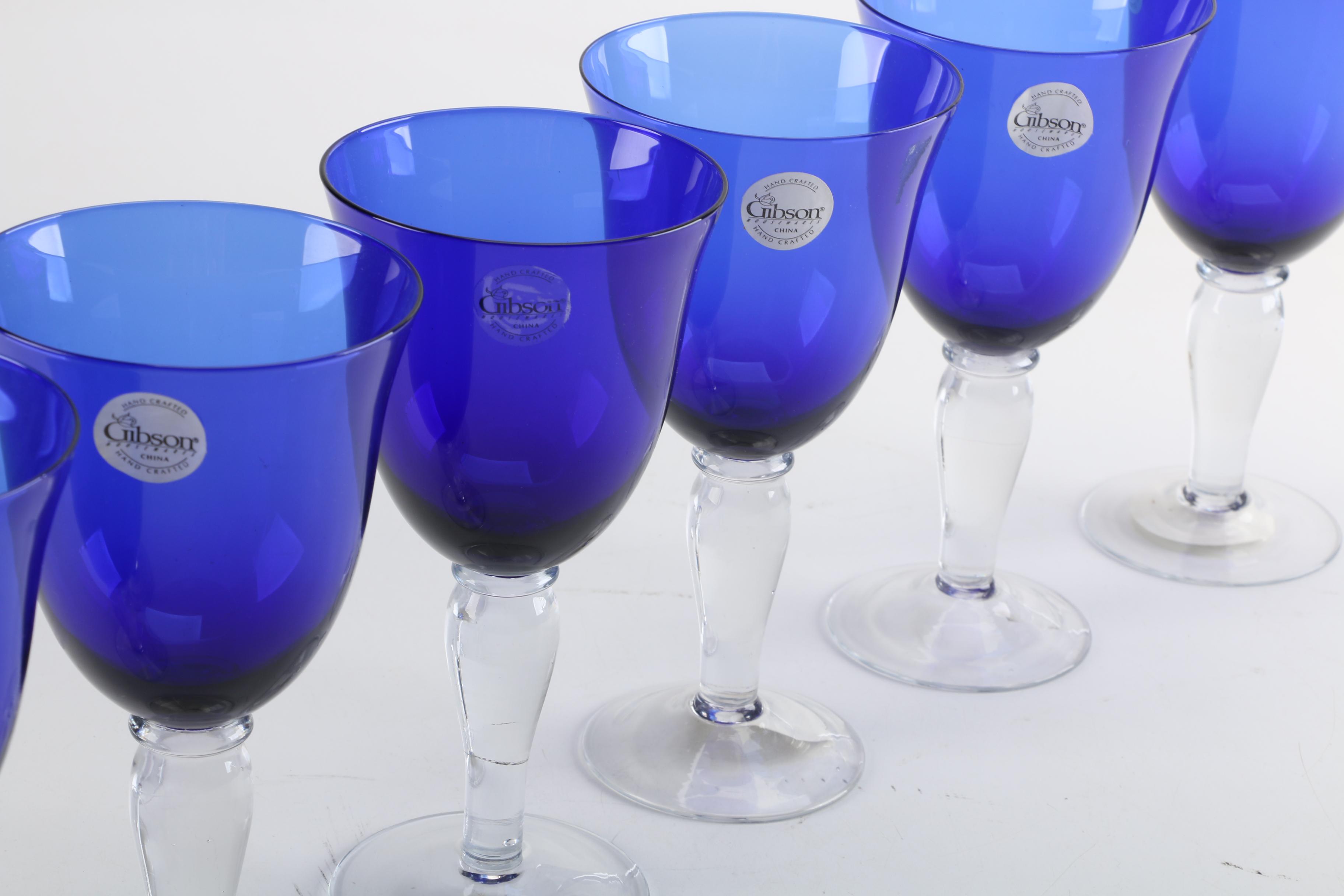 Gibson "Colonial Cobalt" Goblets