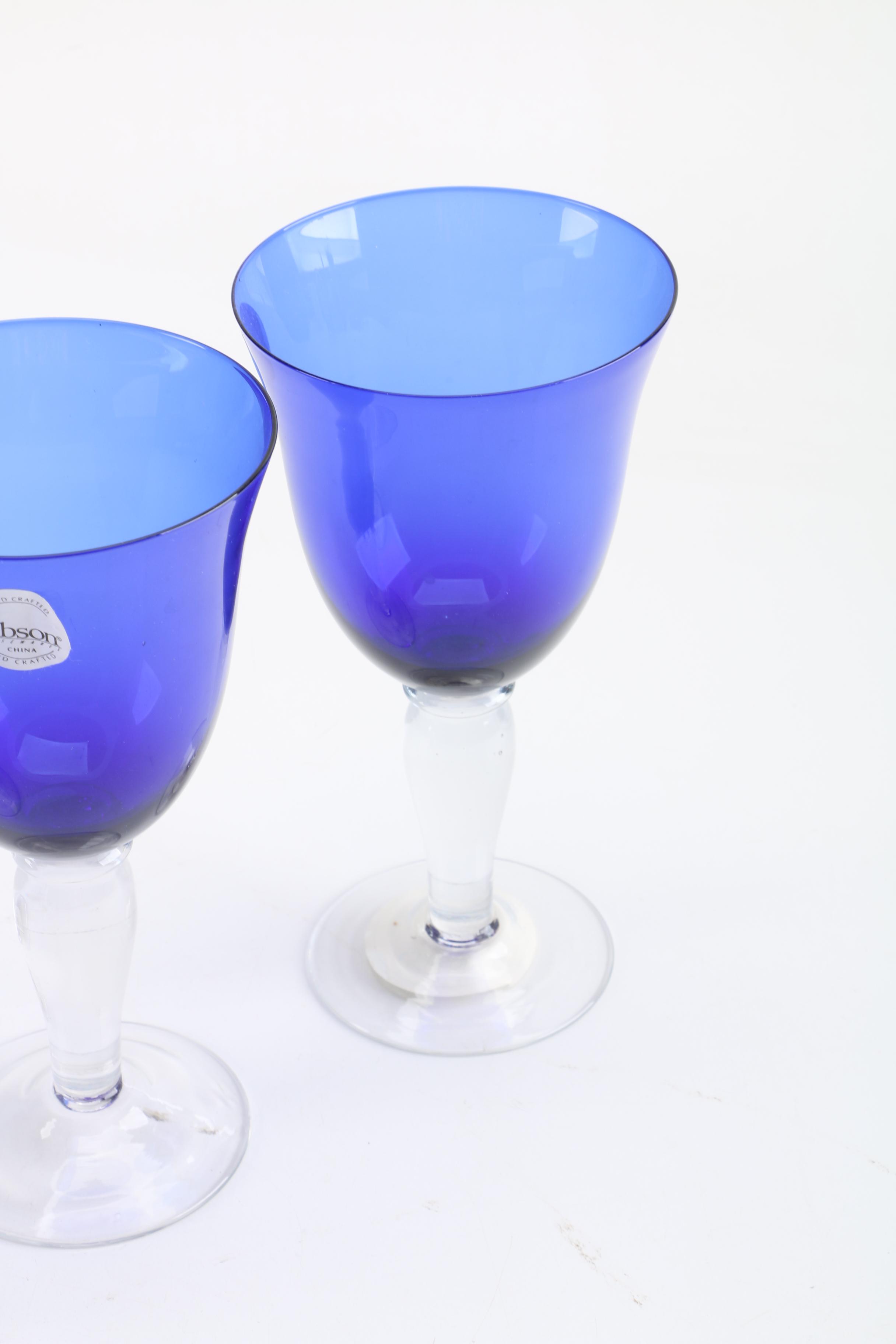 Gibson "Colonial Cobalt" Goblets