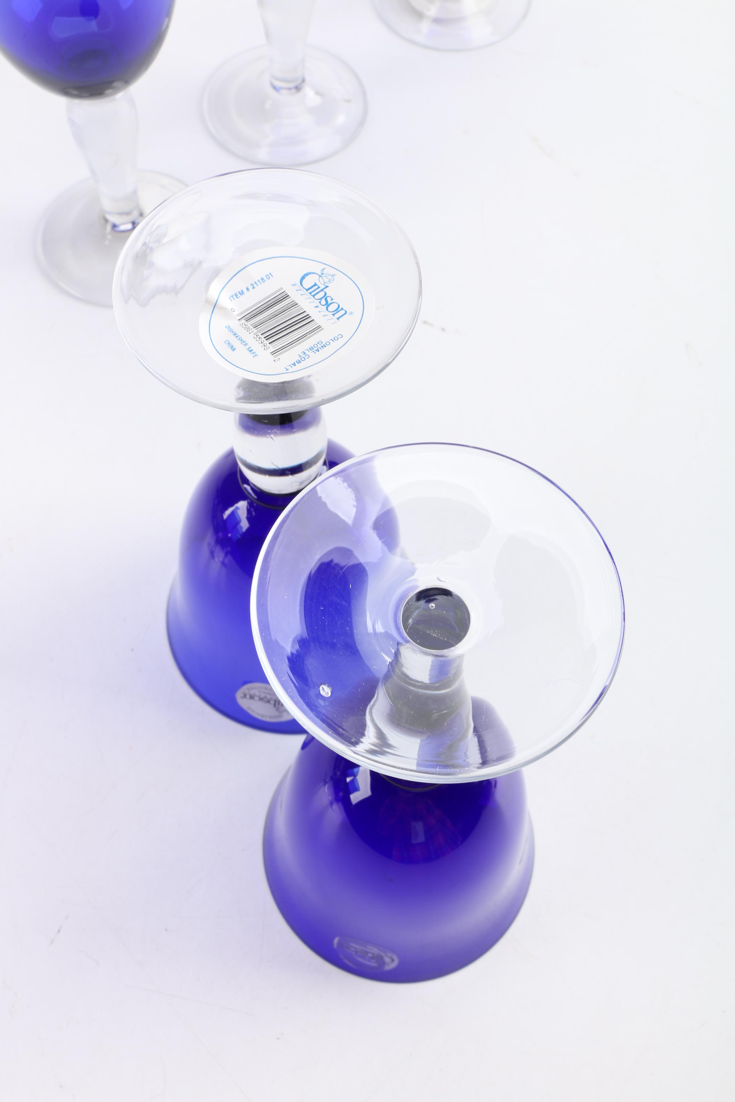 Gibson "Colonial Cobalt" Goblets