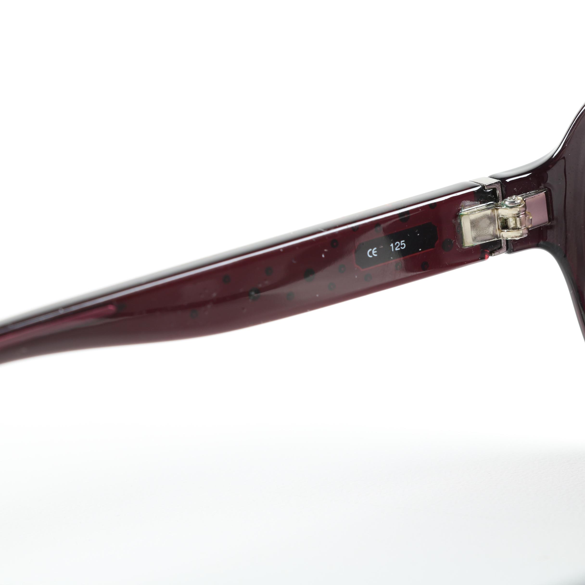 Women's Coach Purple Rhinestone Embellished Sunglasses