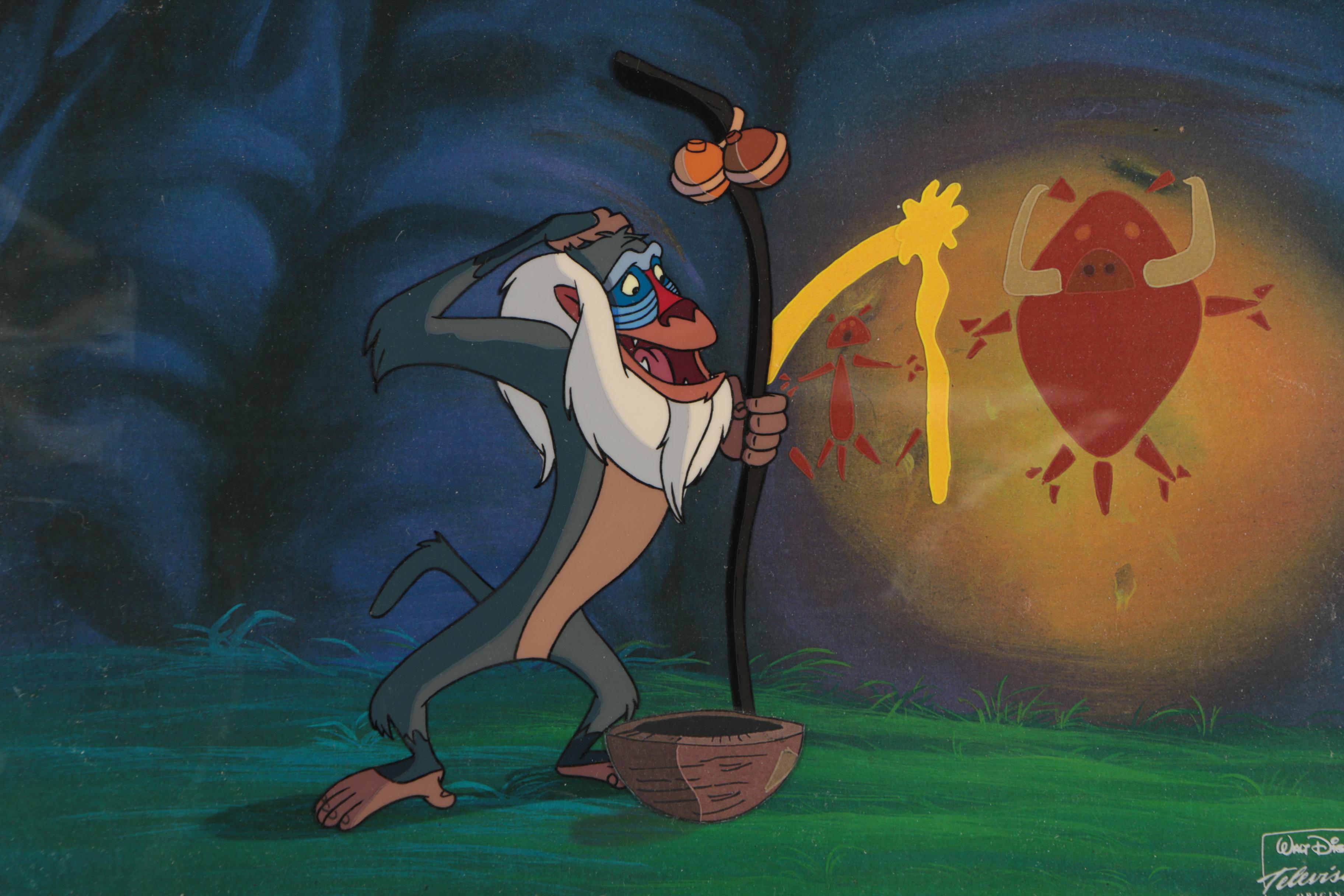 Production Cel of Rafiki from "The Lion King's Timon and Pumbaa"
