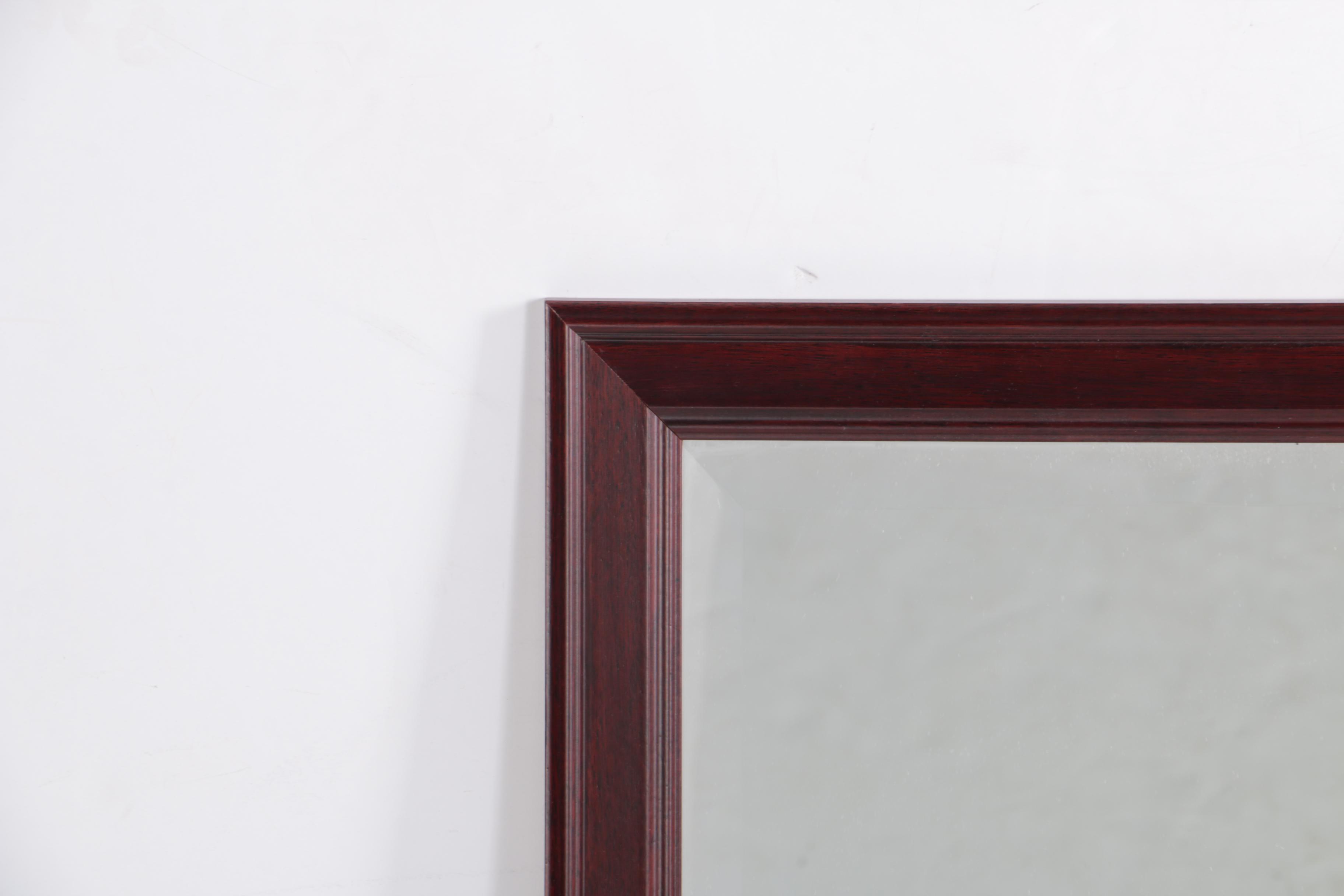 Wall Mirror with Contemporary Wood Frame