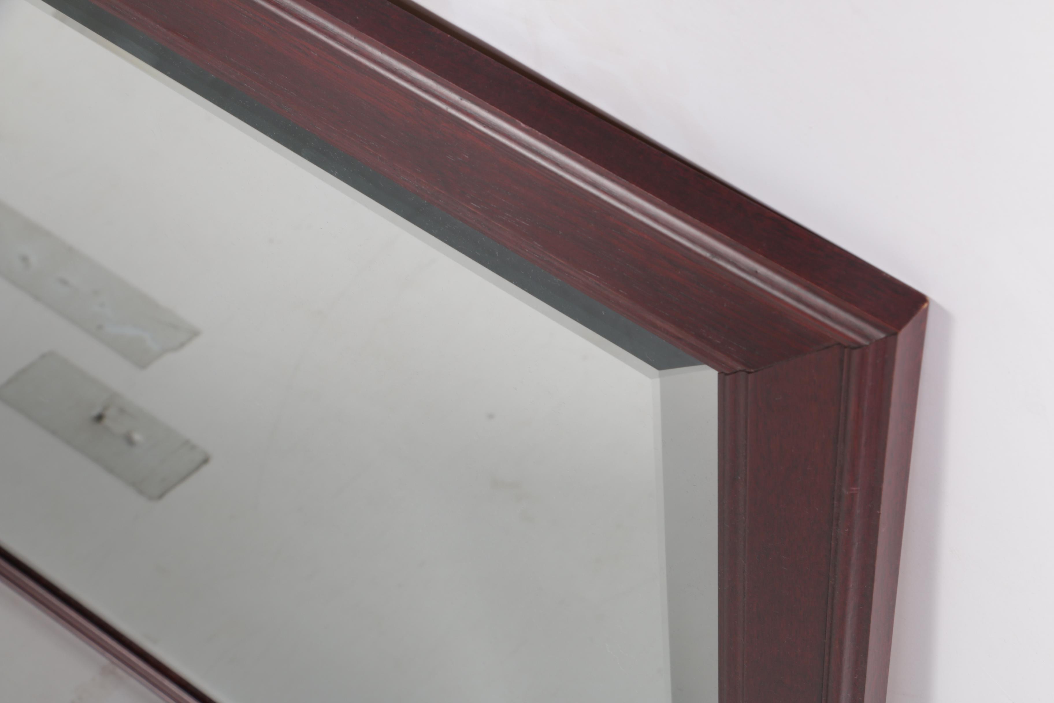 Wall Mirror with Contemporary Wood Frame