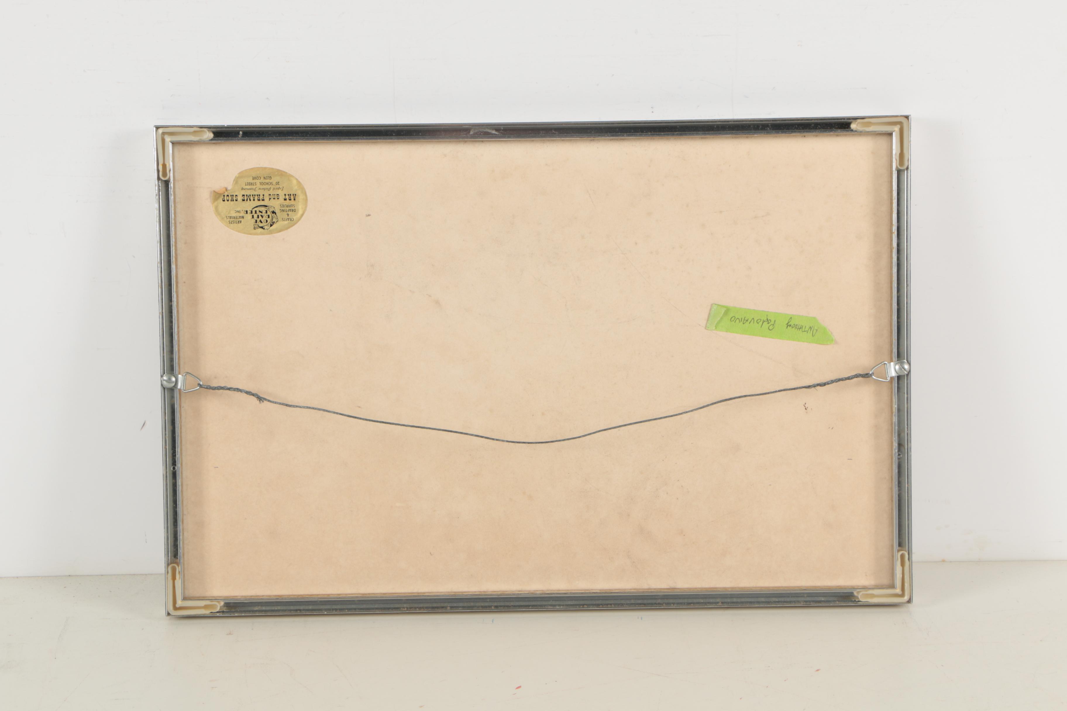 Anthony Padovano Vintage Abstract Ink Drawing