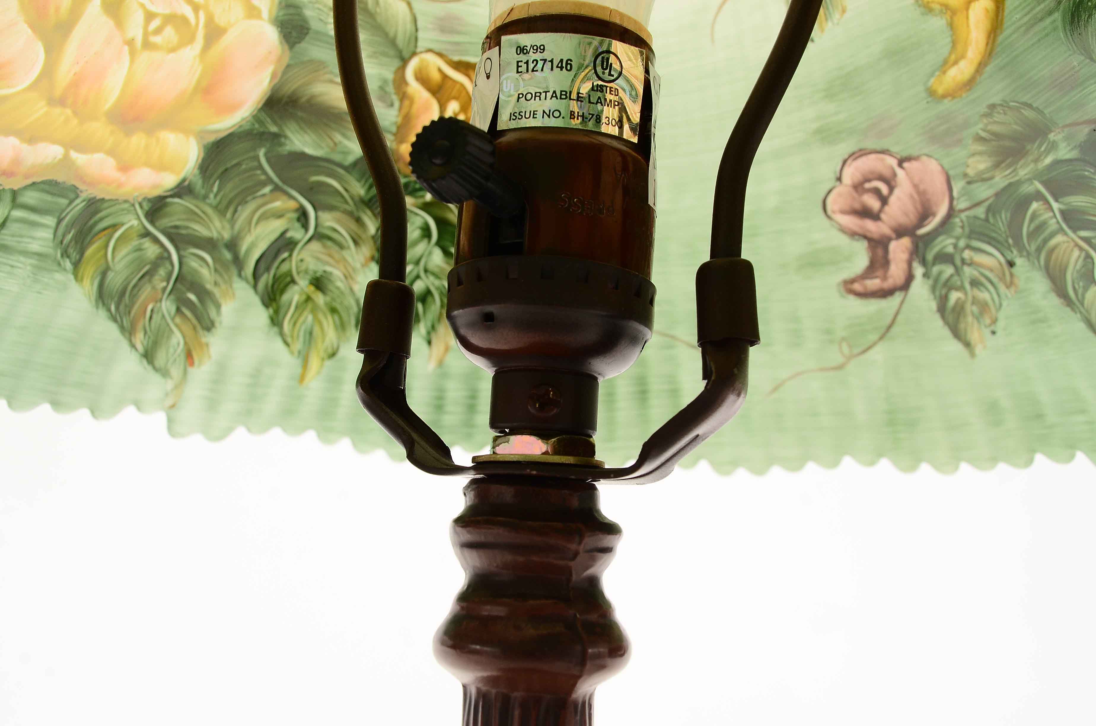 Dale Tiffany Lamp with Reverse Painted Shade