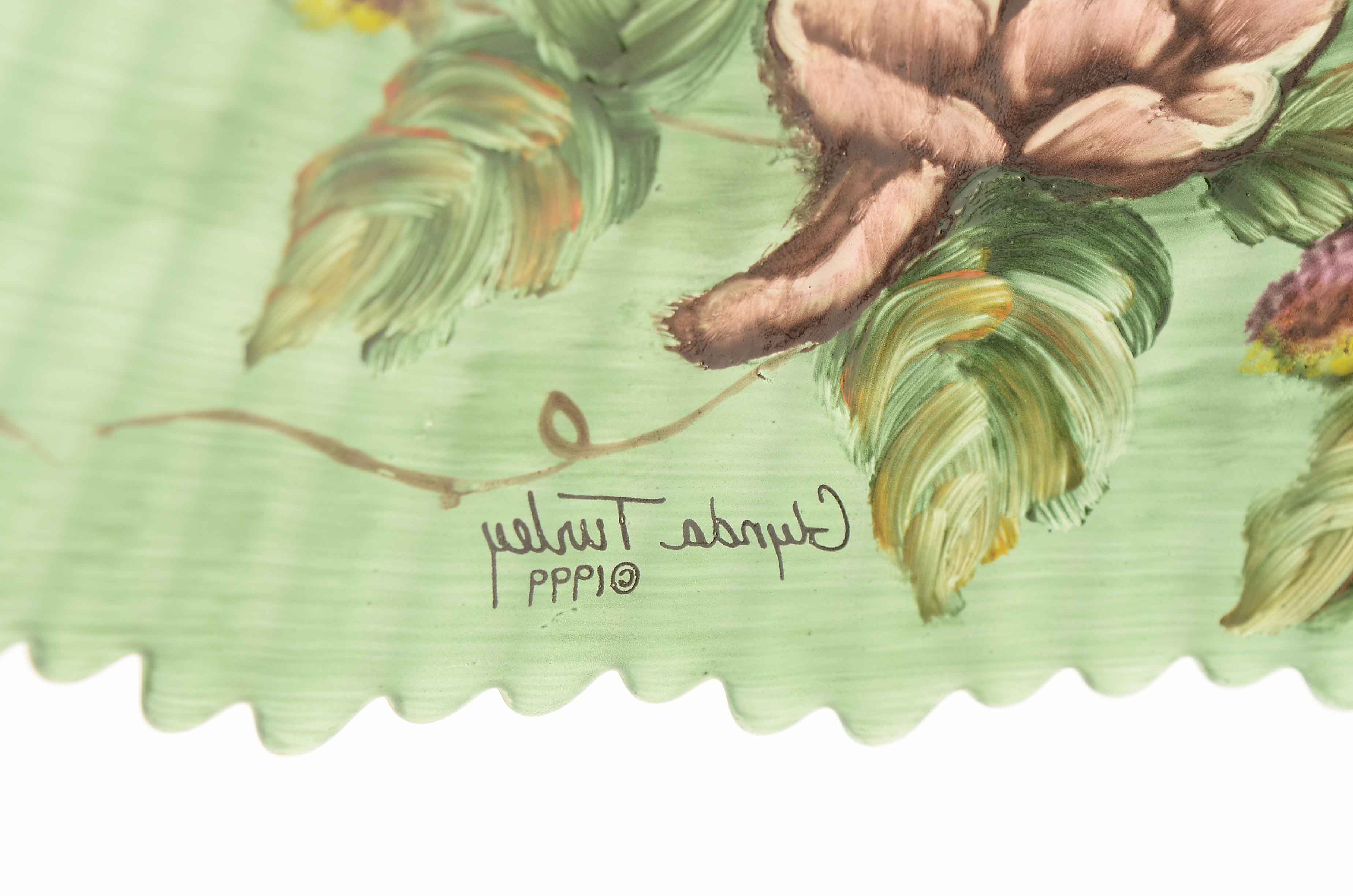 Dale Tiffany Lamp with Reverse Painted Shade