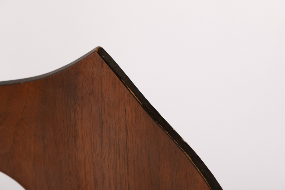 Mid Century Modern Wood and Brass Table Lamp