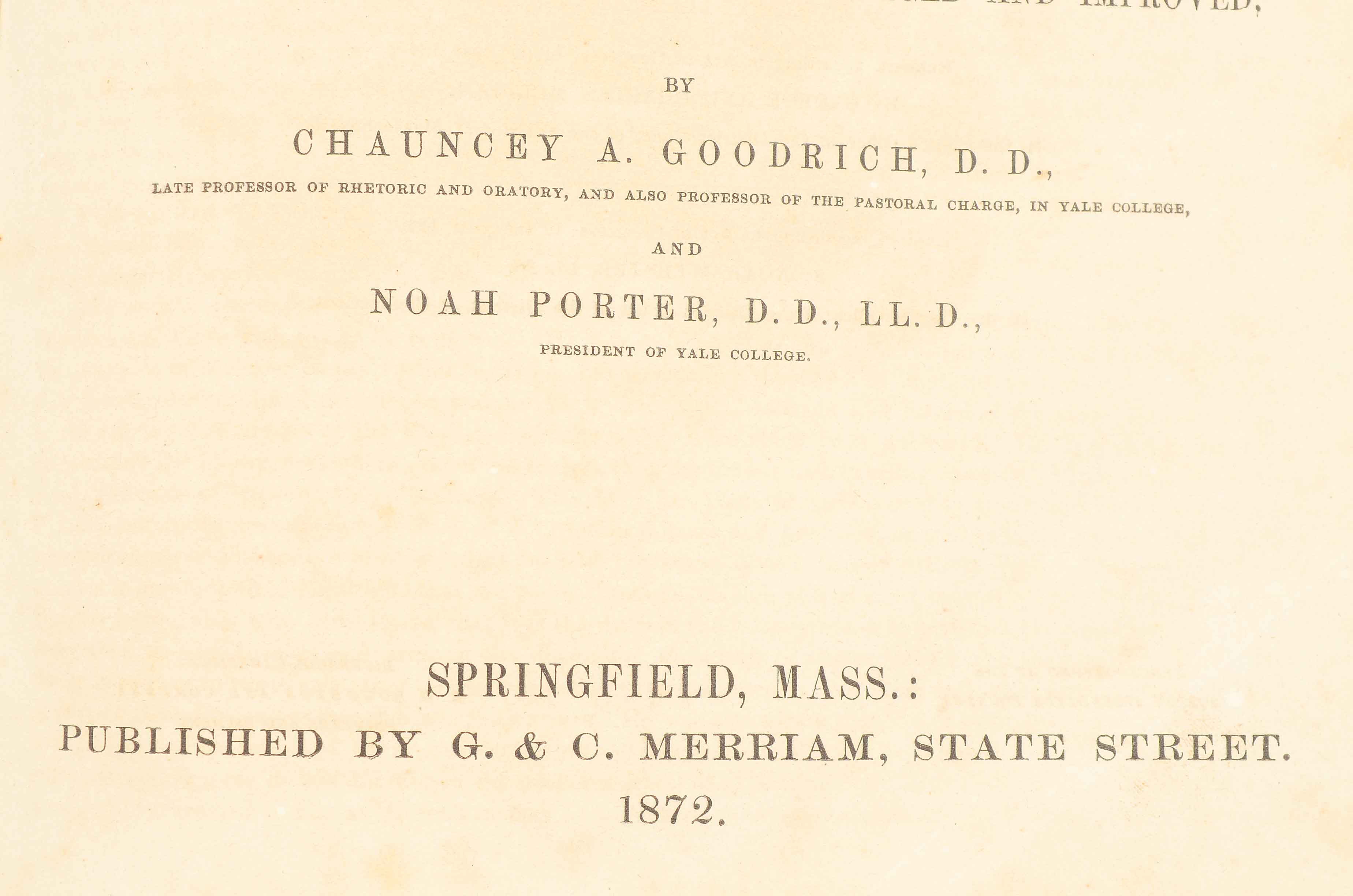 Antique Webster's Dictionary