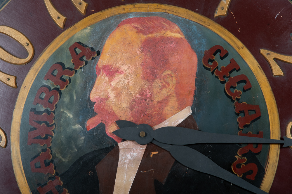 "Alhambra Cigars" Faux Wall Clock Sign