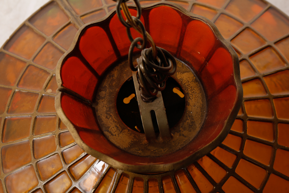 Dr. Pepper Stained Glass Pendant