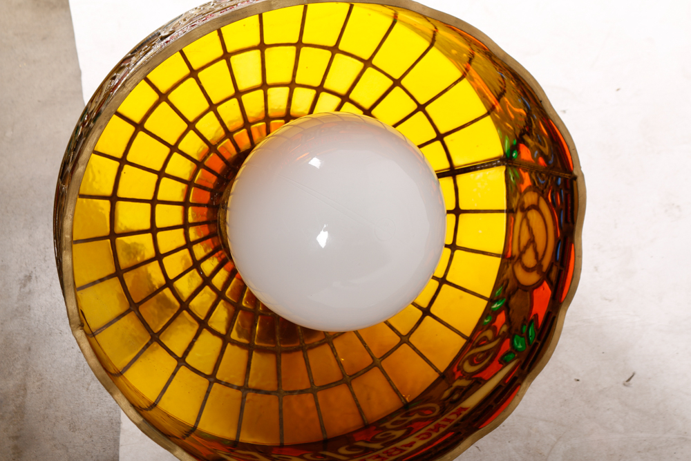 Dr. Pepper Stained Glass Pendant