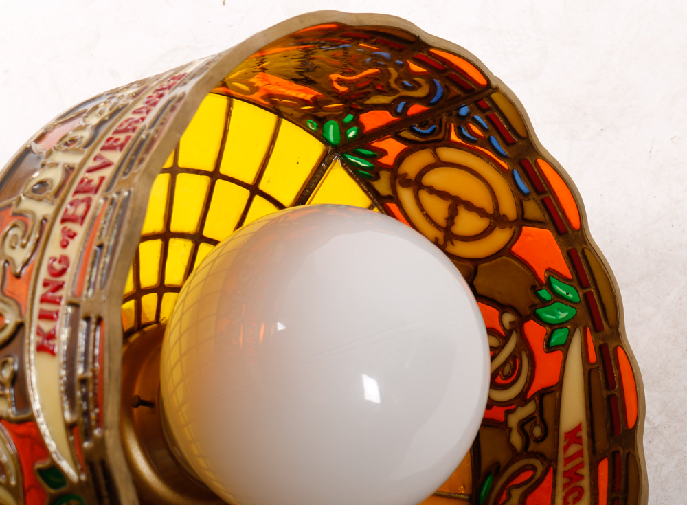 Dr. Pepper Stained Glass Pendant