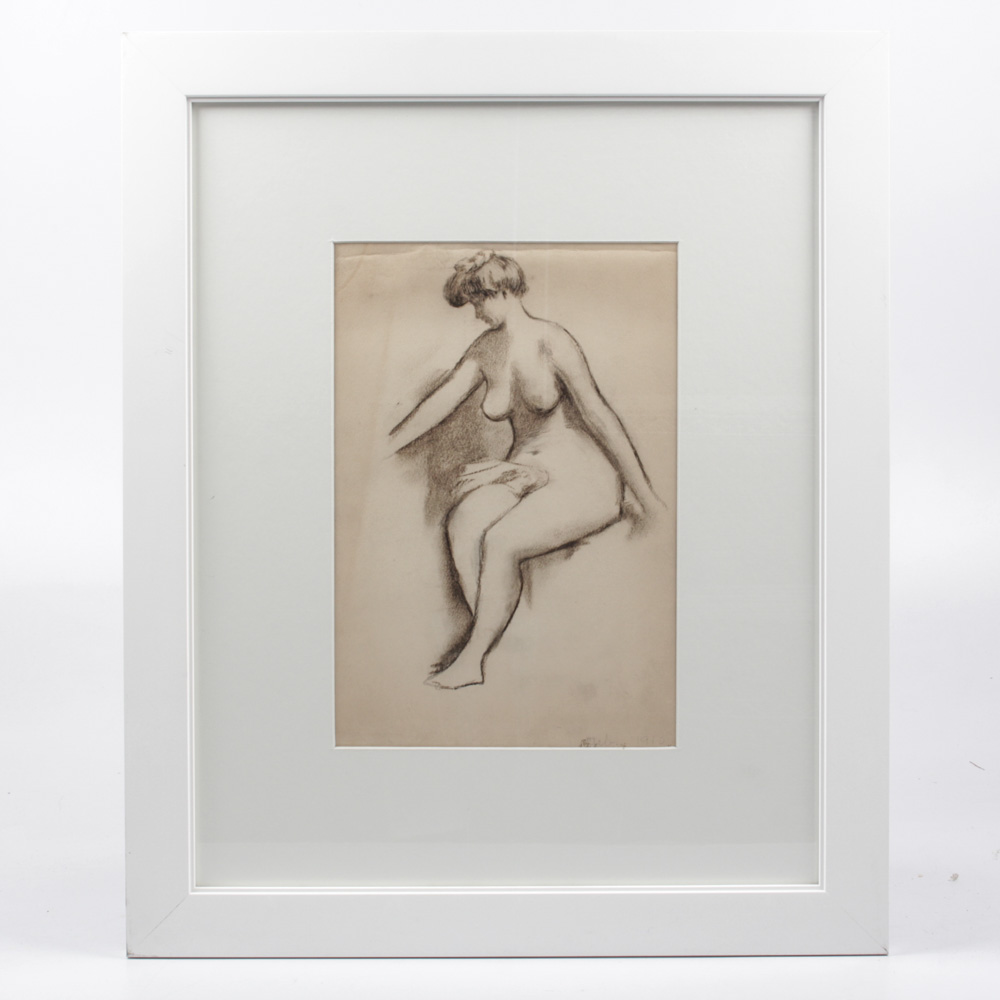 Conn Baker Drawing of Nude Figure