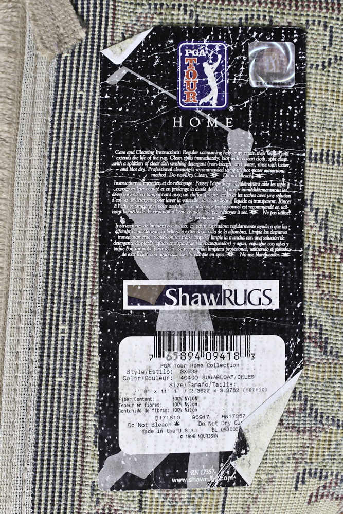 Power-Loomed PGA Tour Home Collection Nylon Area Rug By Shaw Rugs