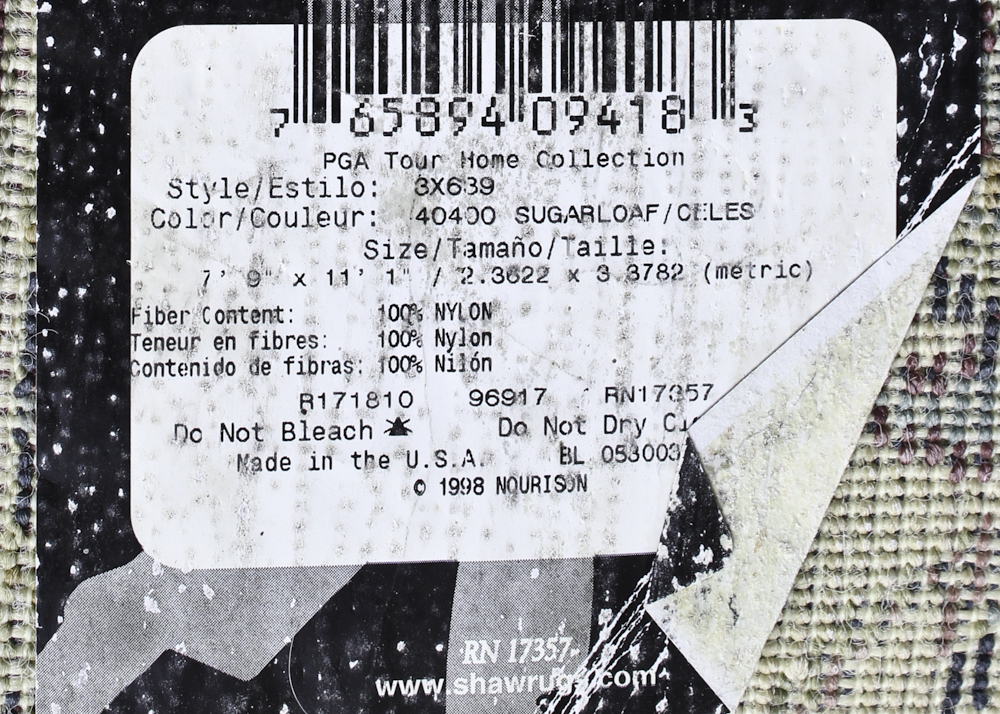 Power-Loomed PGA Tour Home Collection Nylon Area Rug By Shaw Rugs