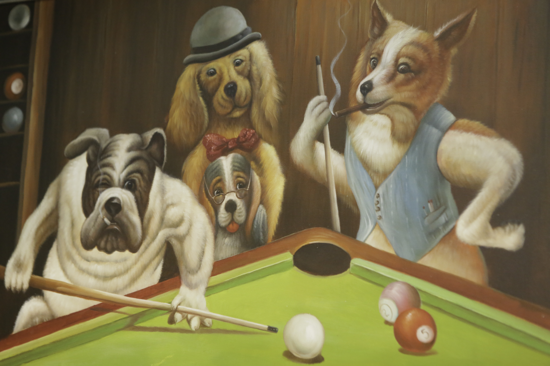 Copy Oil Painting After Arthur Sarnoff's "The Hustler"