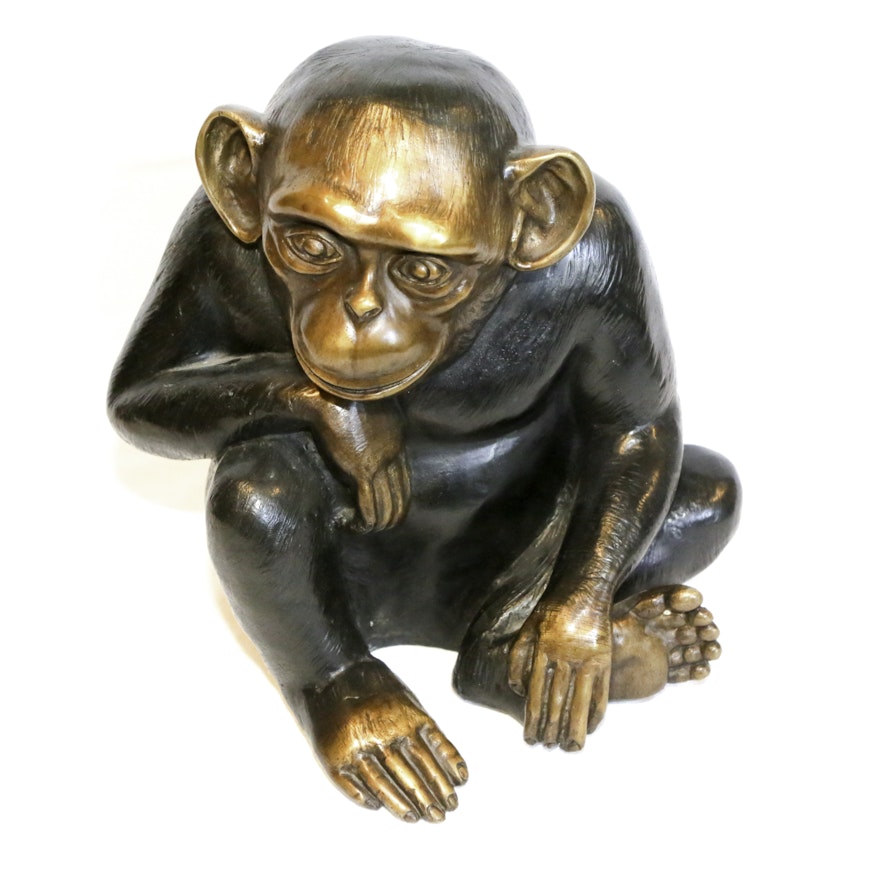 Metal Monkey Statue