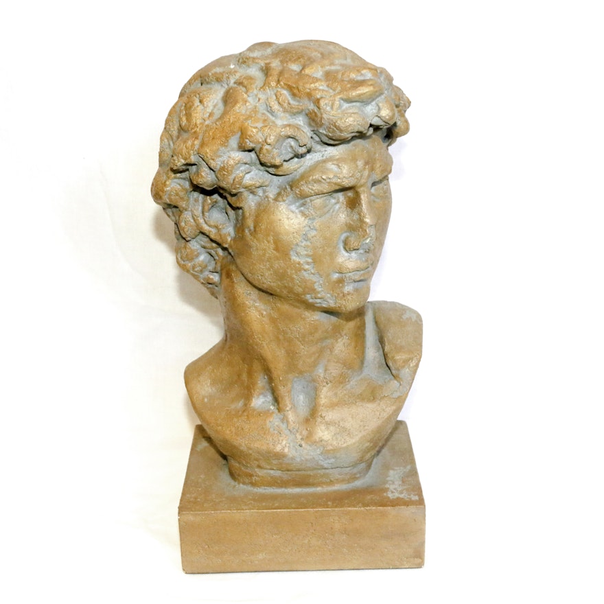 Greco-Roman Inspired Plaster Bust