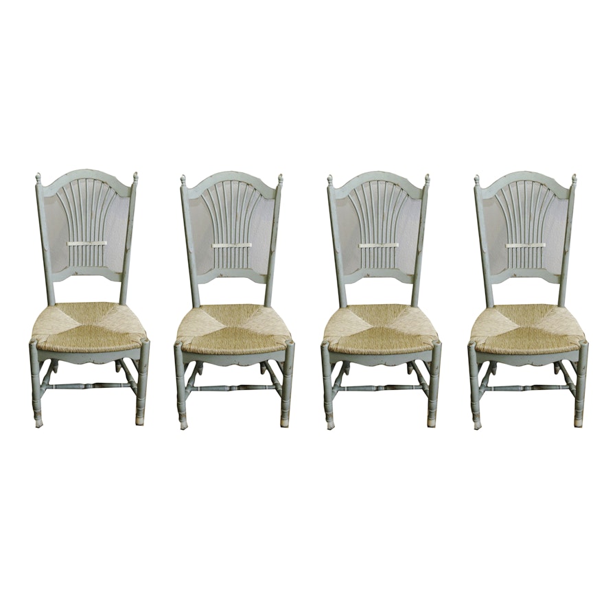 Four Distress Painted Side Chairs