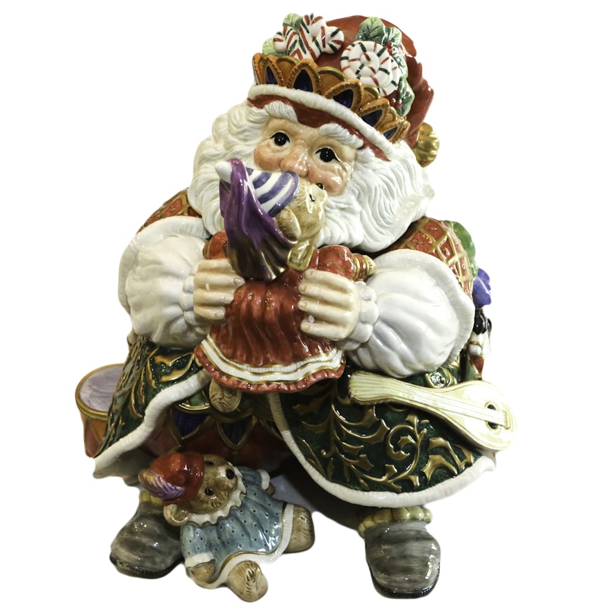 Fitz and Floyd "Christmas Court"  Porcelain Cookie Jar