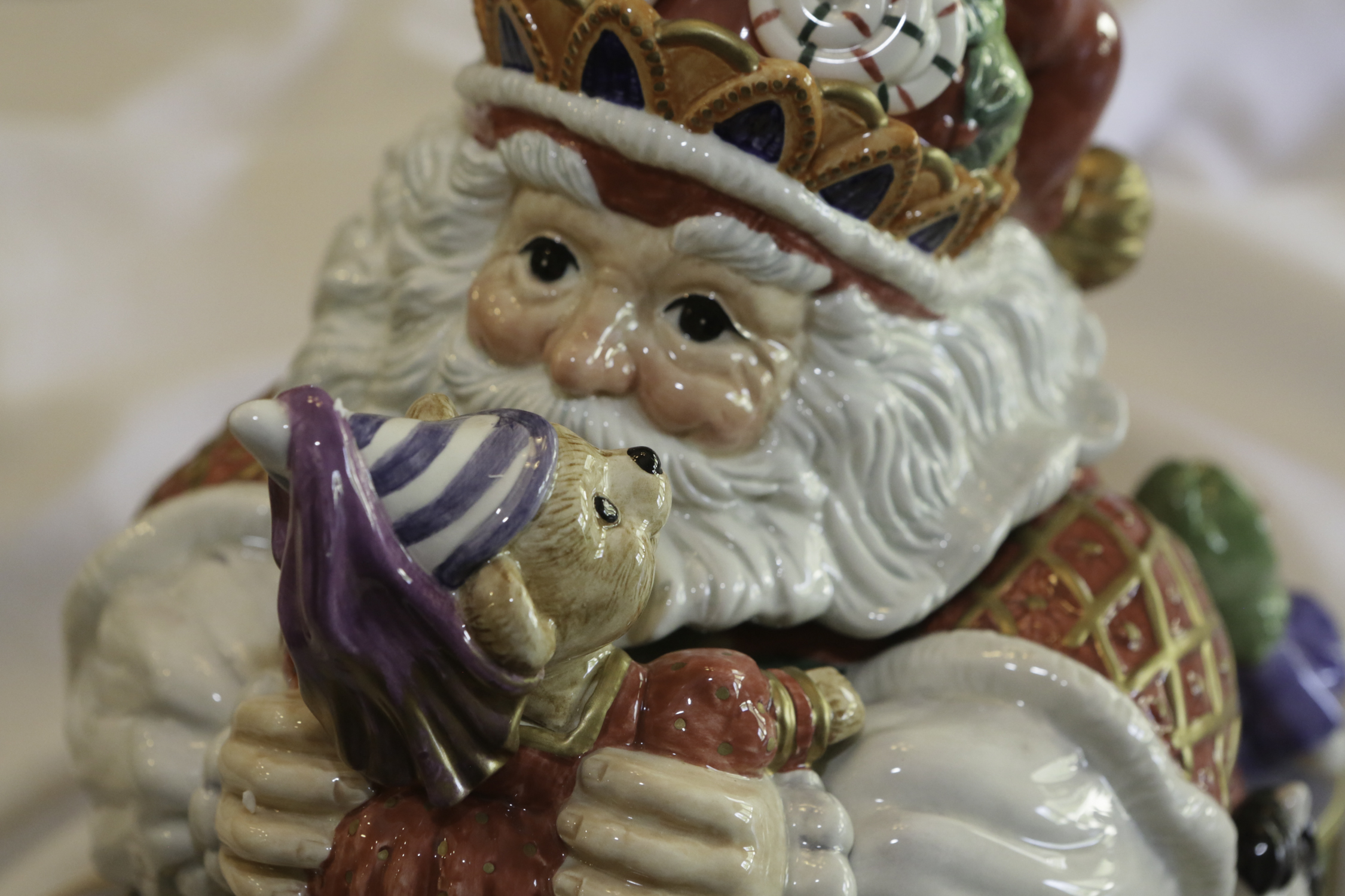 Fitz and Floyd "Christmas Court"  Porcelain Cookie Jar