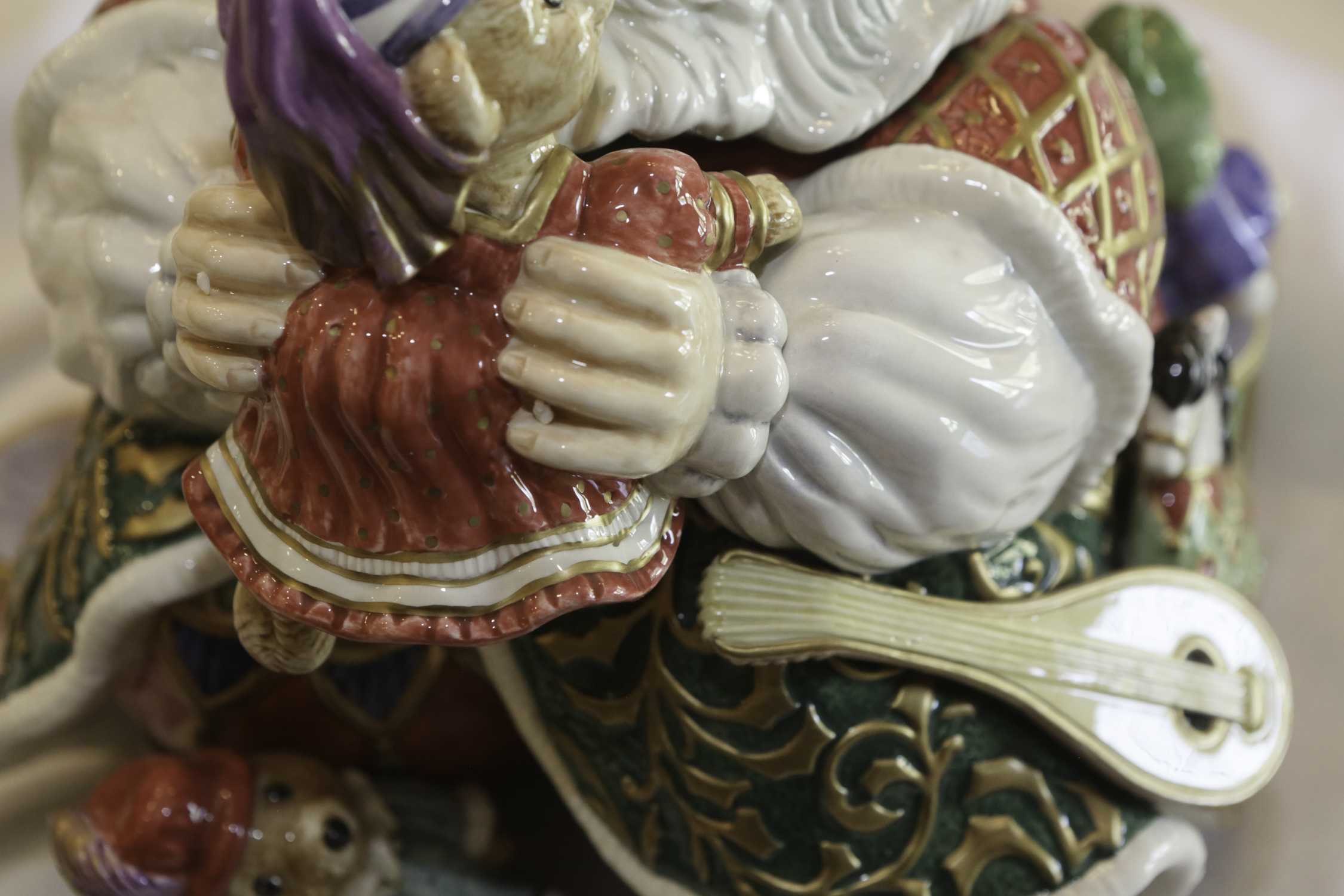 Fitz and Floyd "Christmas Court"  Porcelain Cookie Jar