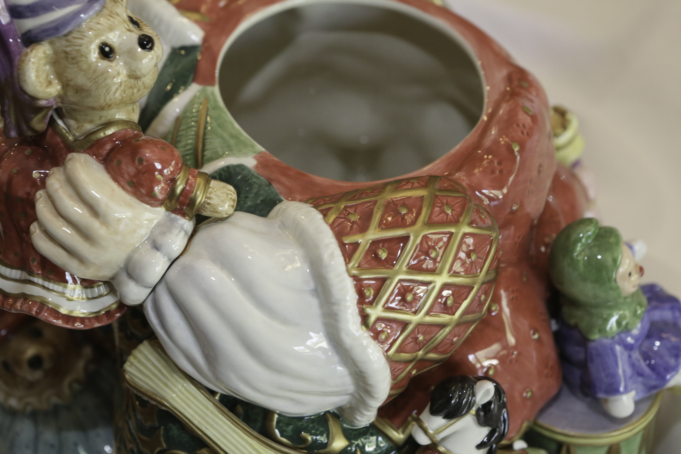 Fitz and Floyd "Christmas Court"  Porcelain Cookie Jar