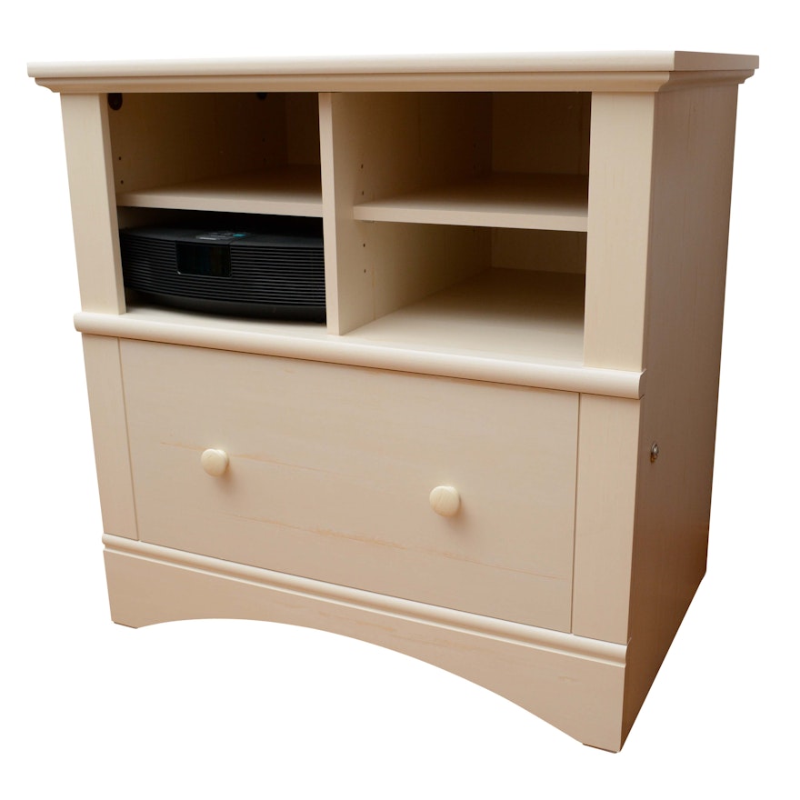 Contemporary Filing Cabinet with Storage Shelves