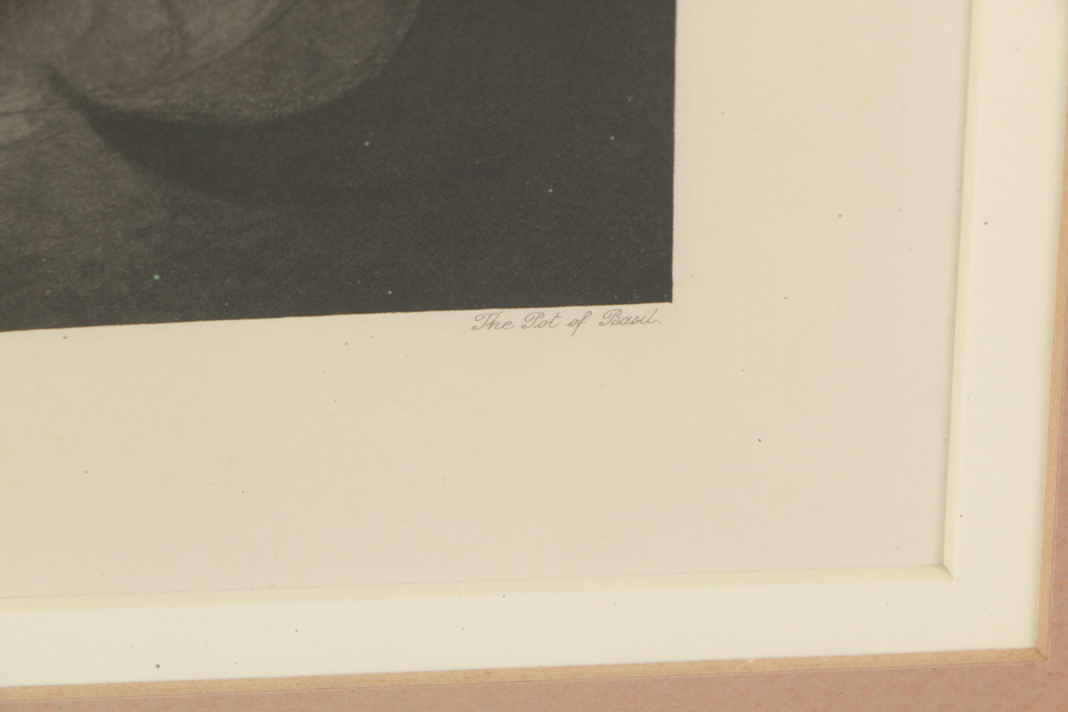 J.W. Alexander Rotogravure Print of William Holman Hunt "Isabella"