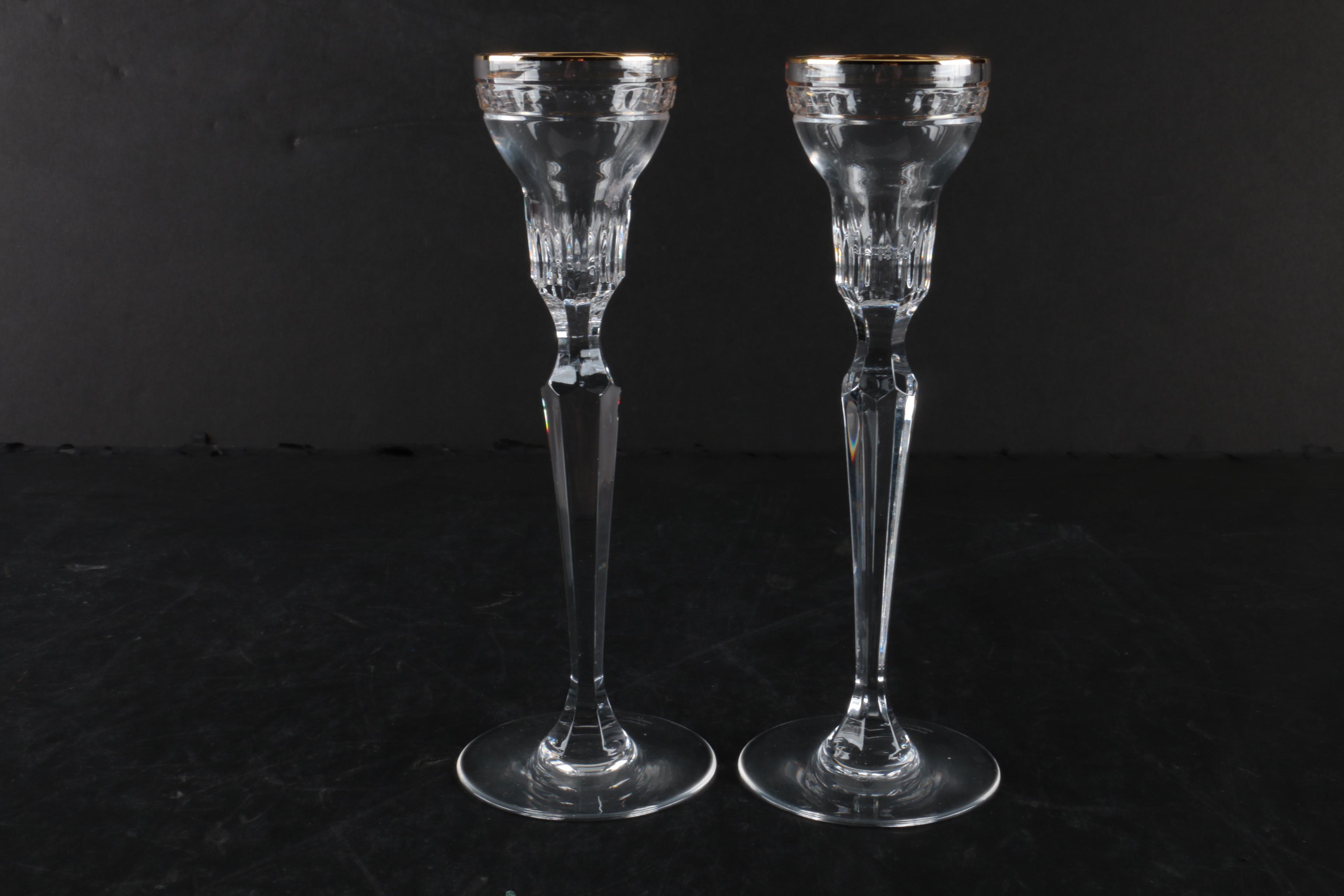 Marquis by Waterford Crystal Goblets and "Hanover Gold" Candle Holders
