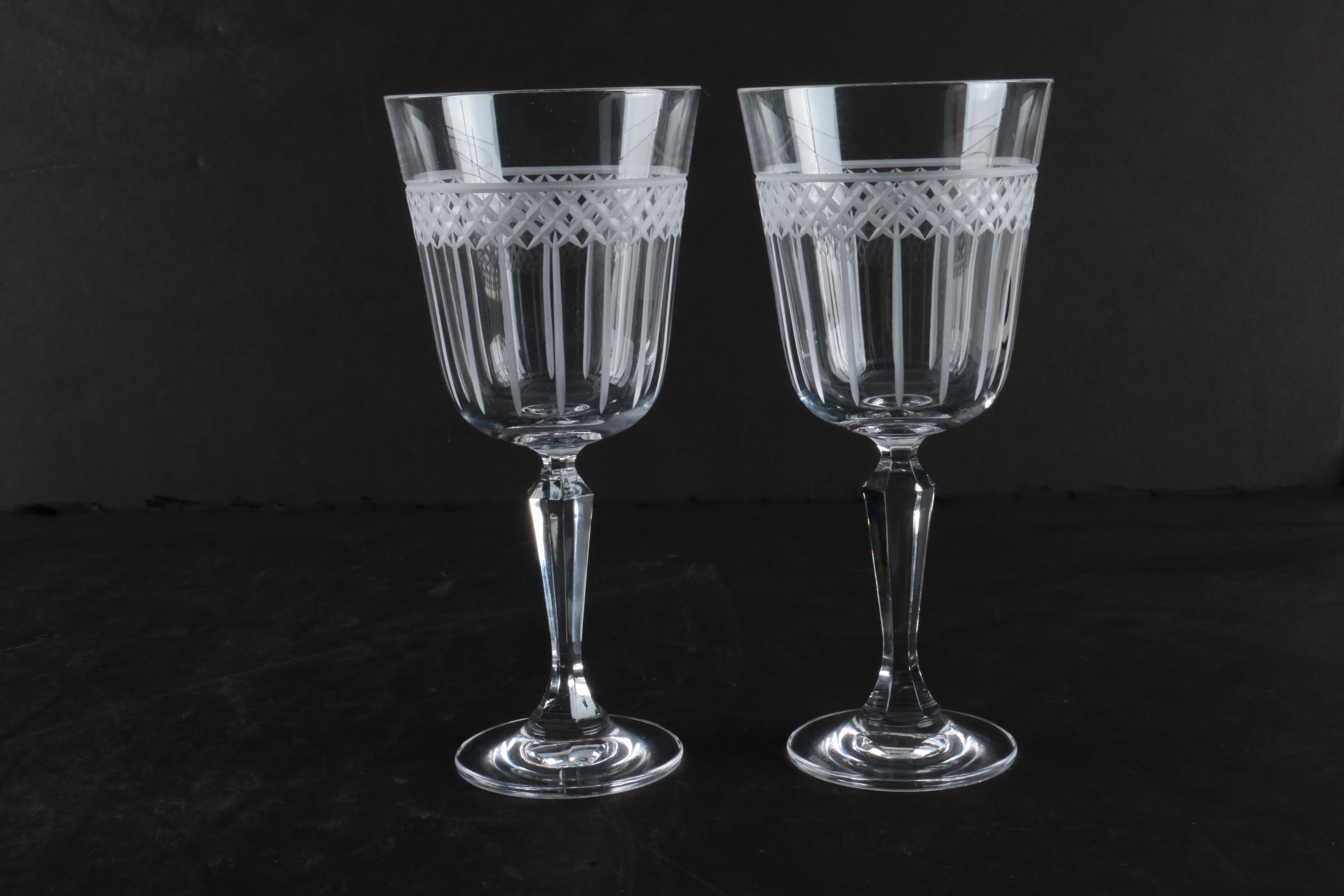 Marquis by Waterford Crystal Goblets and "Hanover Gold" Candle Holders