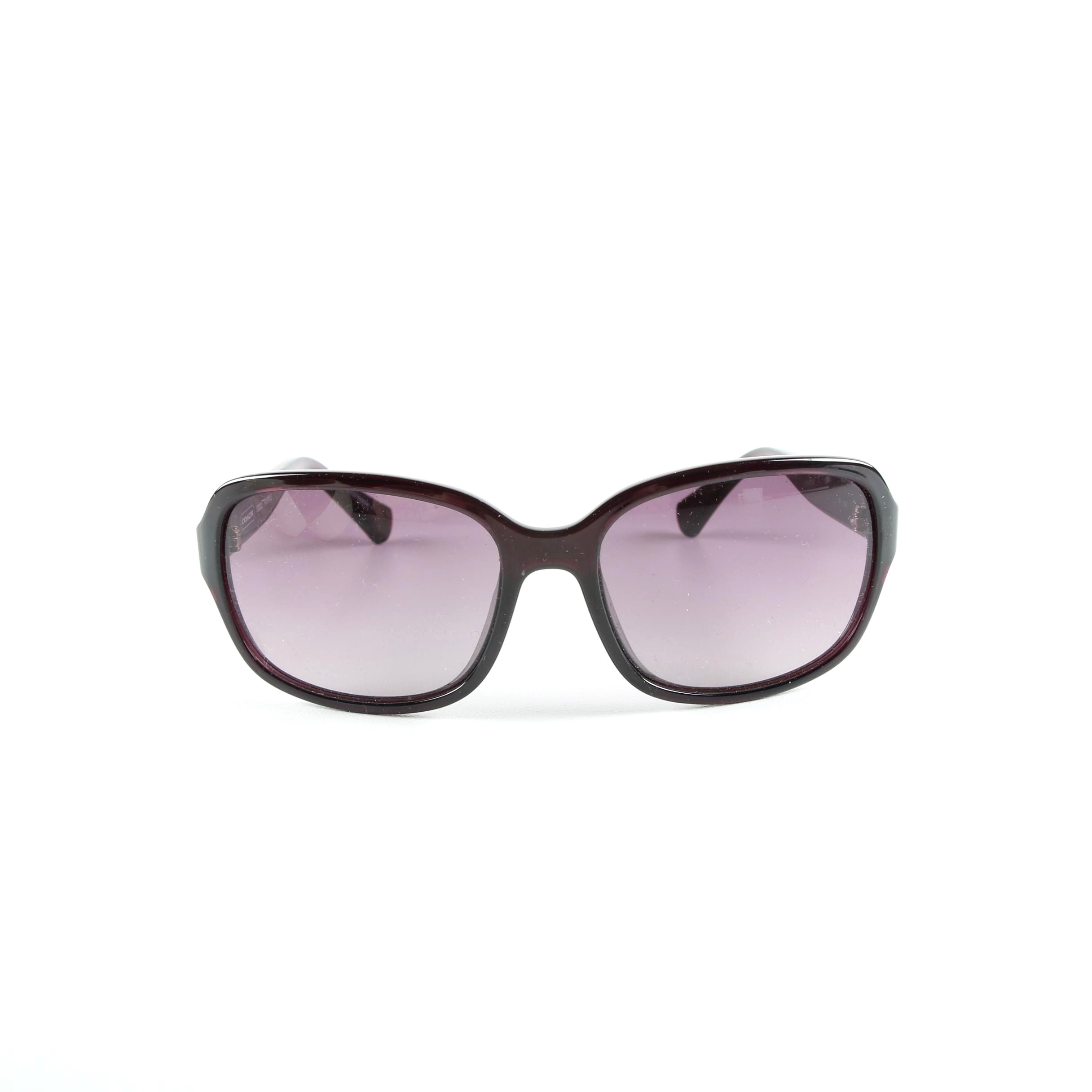 Women's Coach Purple Rhinestone Embellished Sunglasses