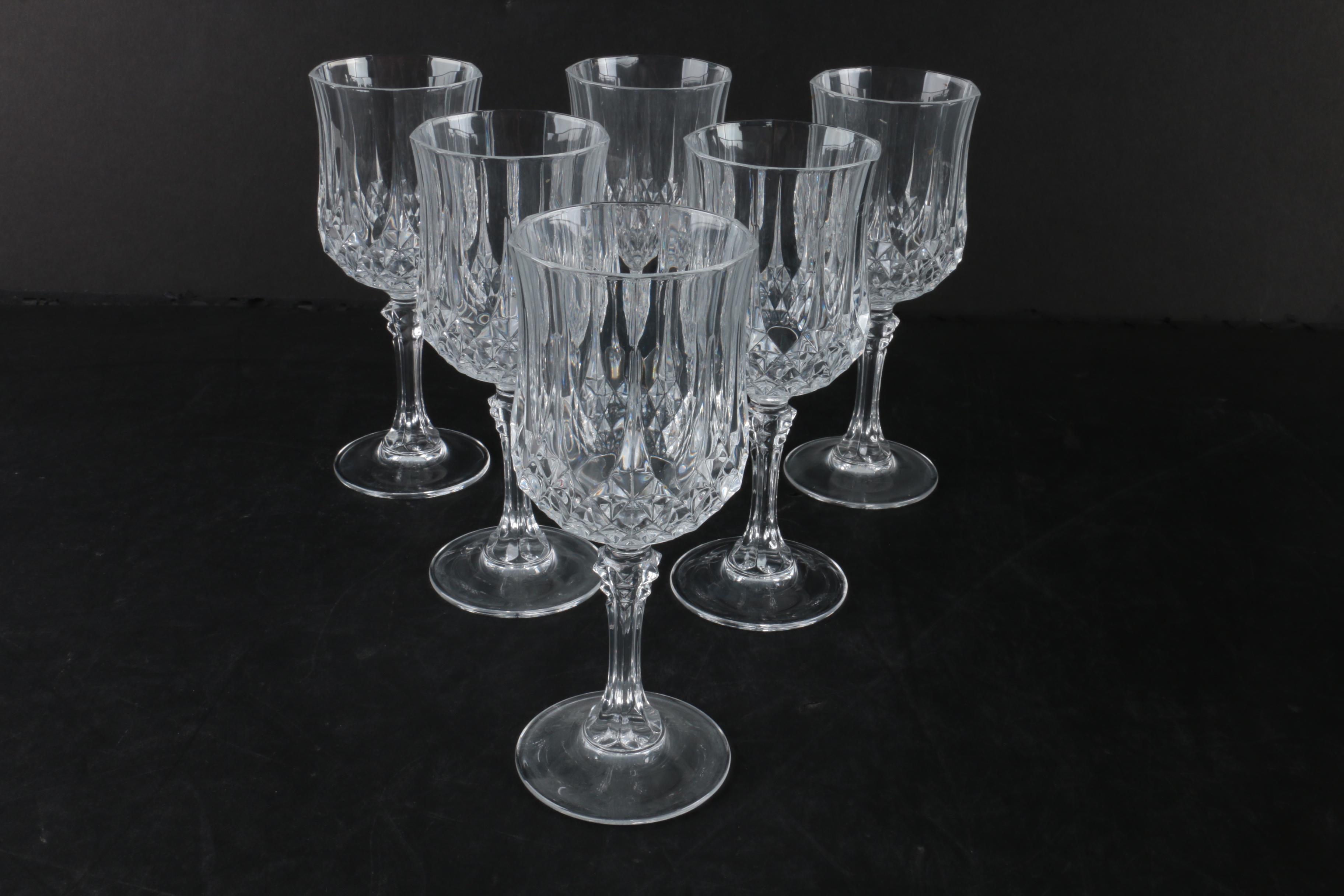 Collection of Cristal D'Arques-Durand "Diamond" Stemware