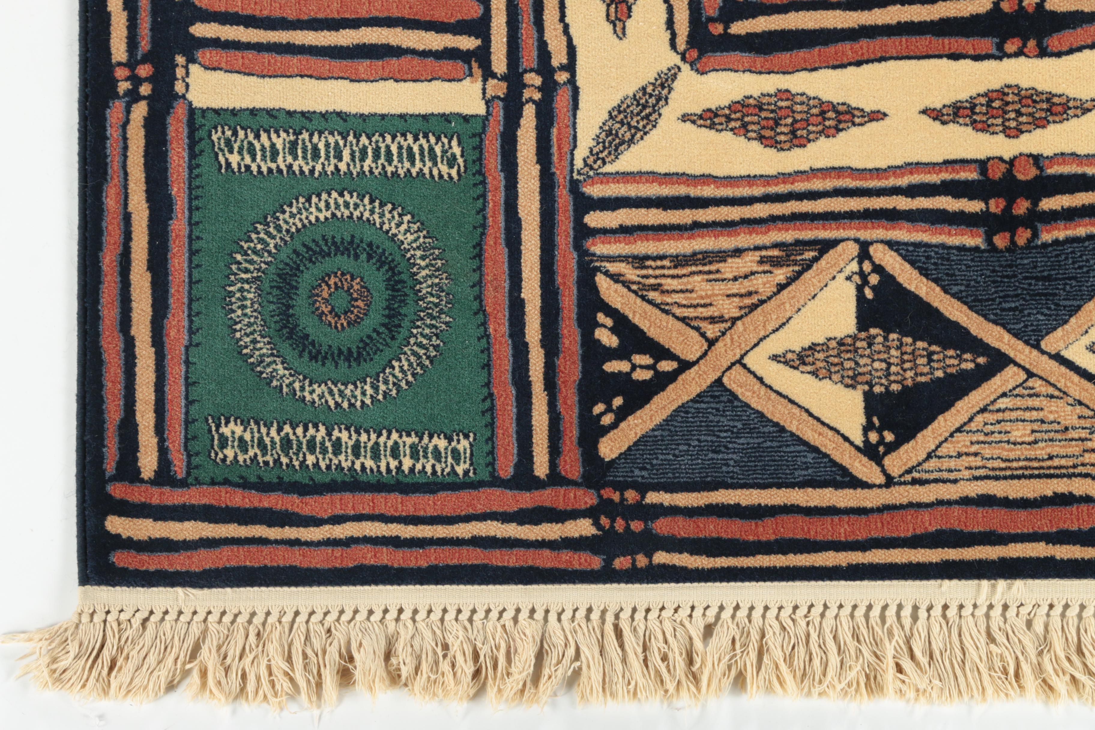 Power-Loomed Capel "Deco-Zula" Wool Area Rug