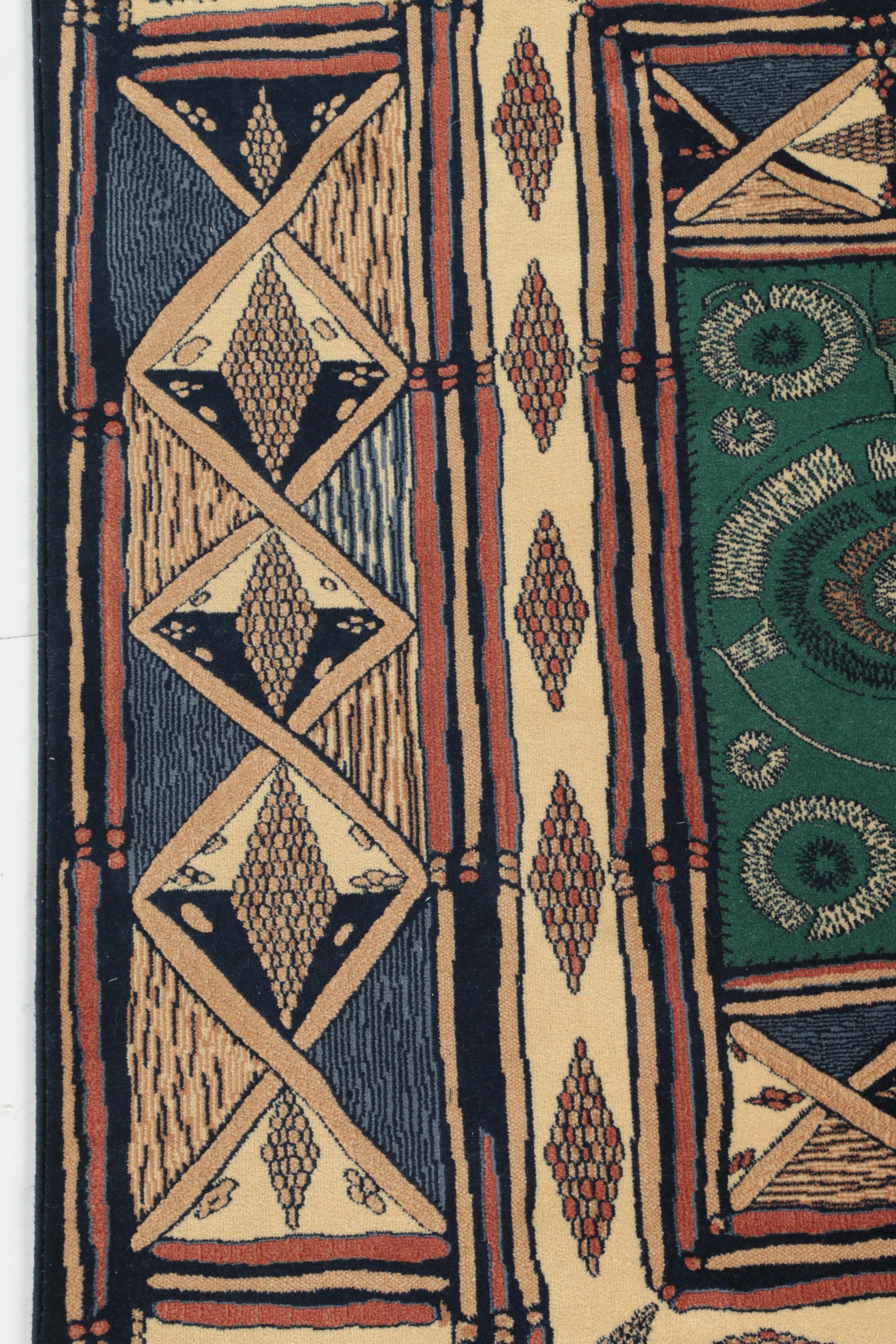 Power-Loomed Capel "Deco-Zula" Wool Area Rug