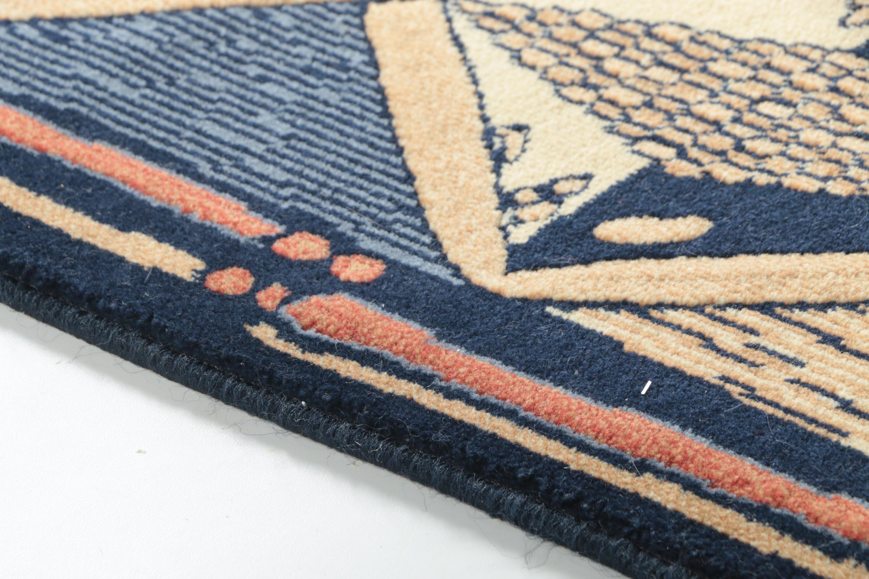 Power-Loomed Capel "Deco-Zula" Wool Area Rug